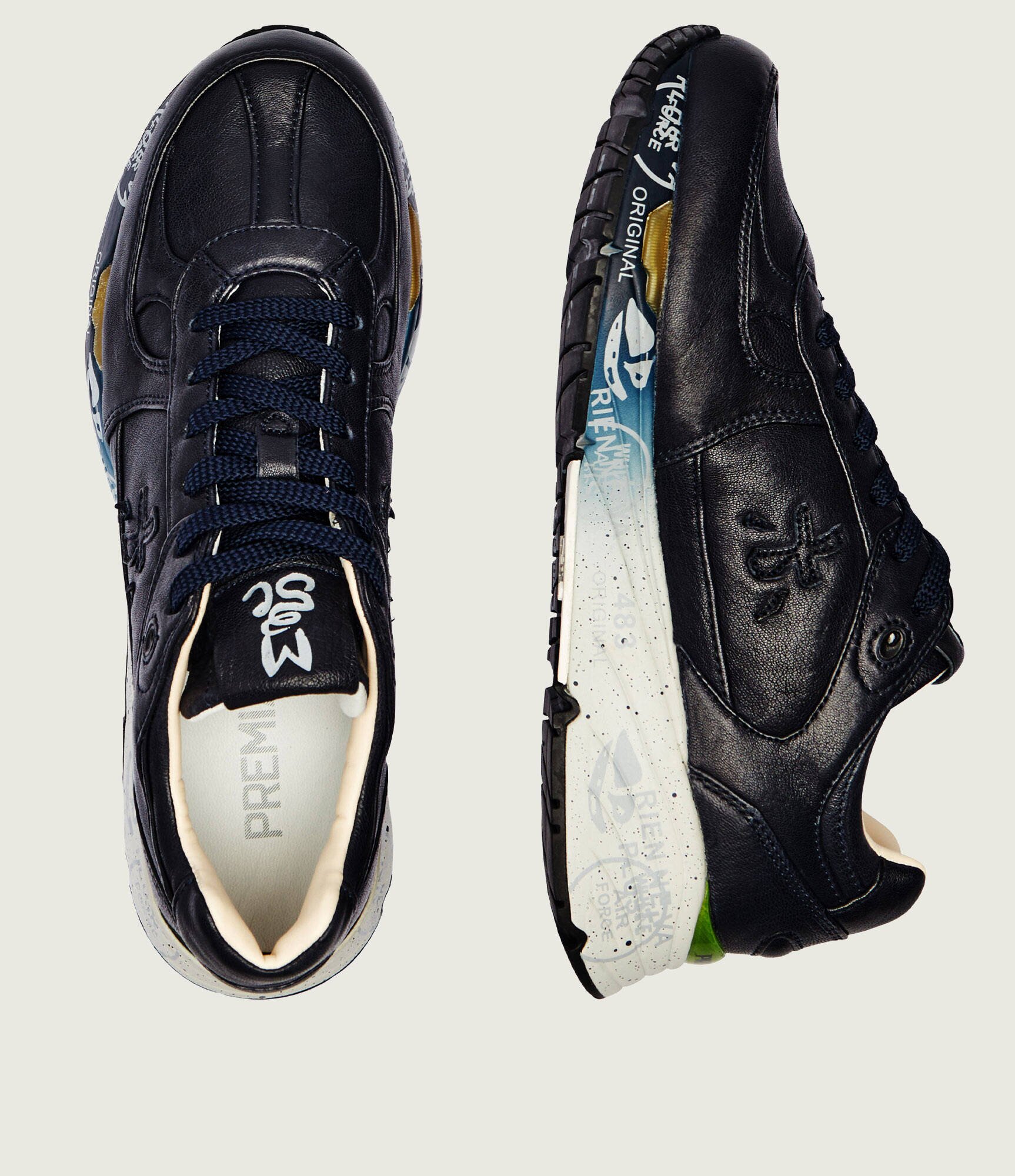 Premiata Sneakers MASEBOOT cu adaos de piele