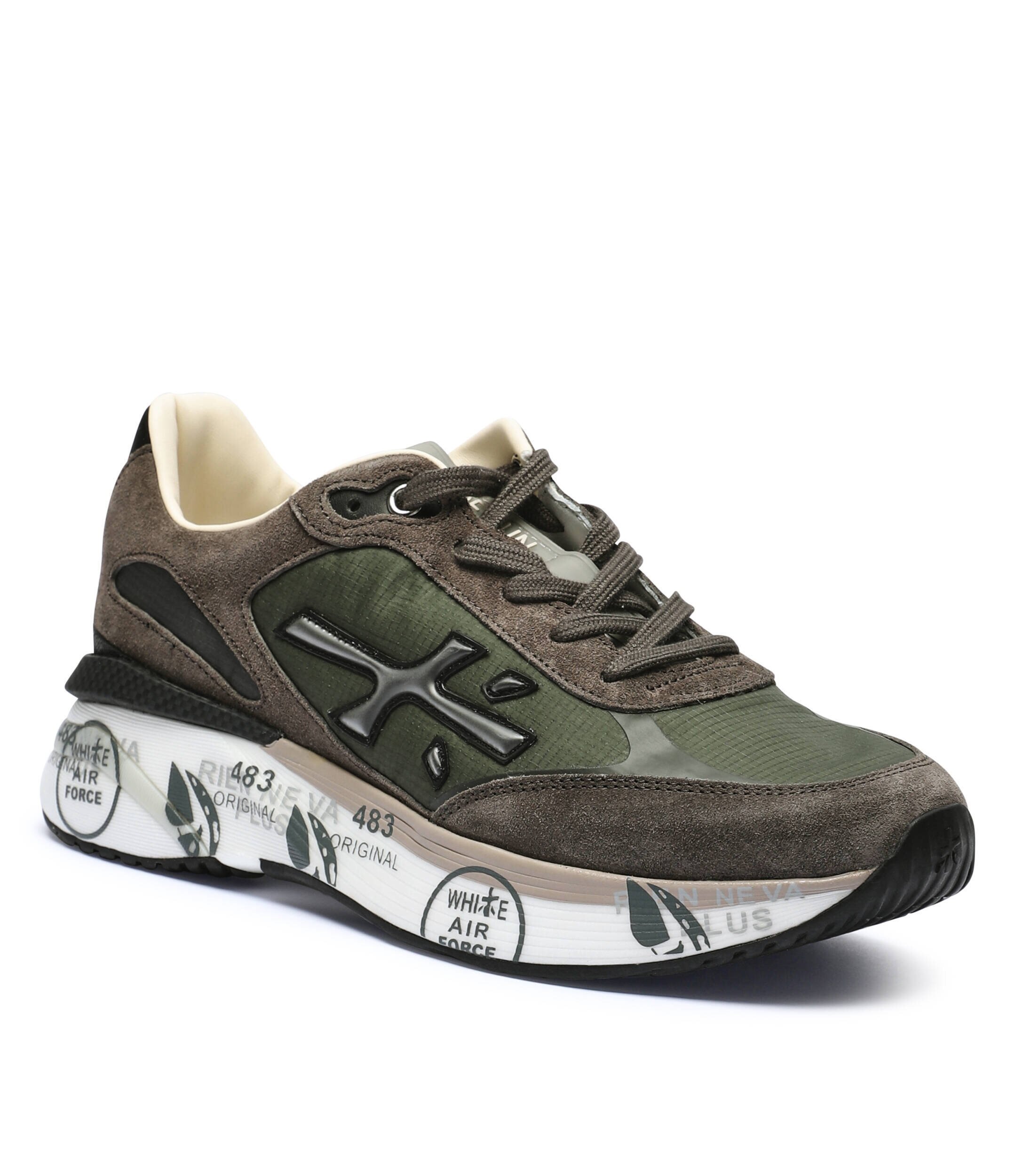 Premiata Sneakers MOERUN cu adaos de piele