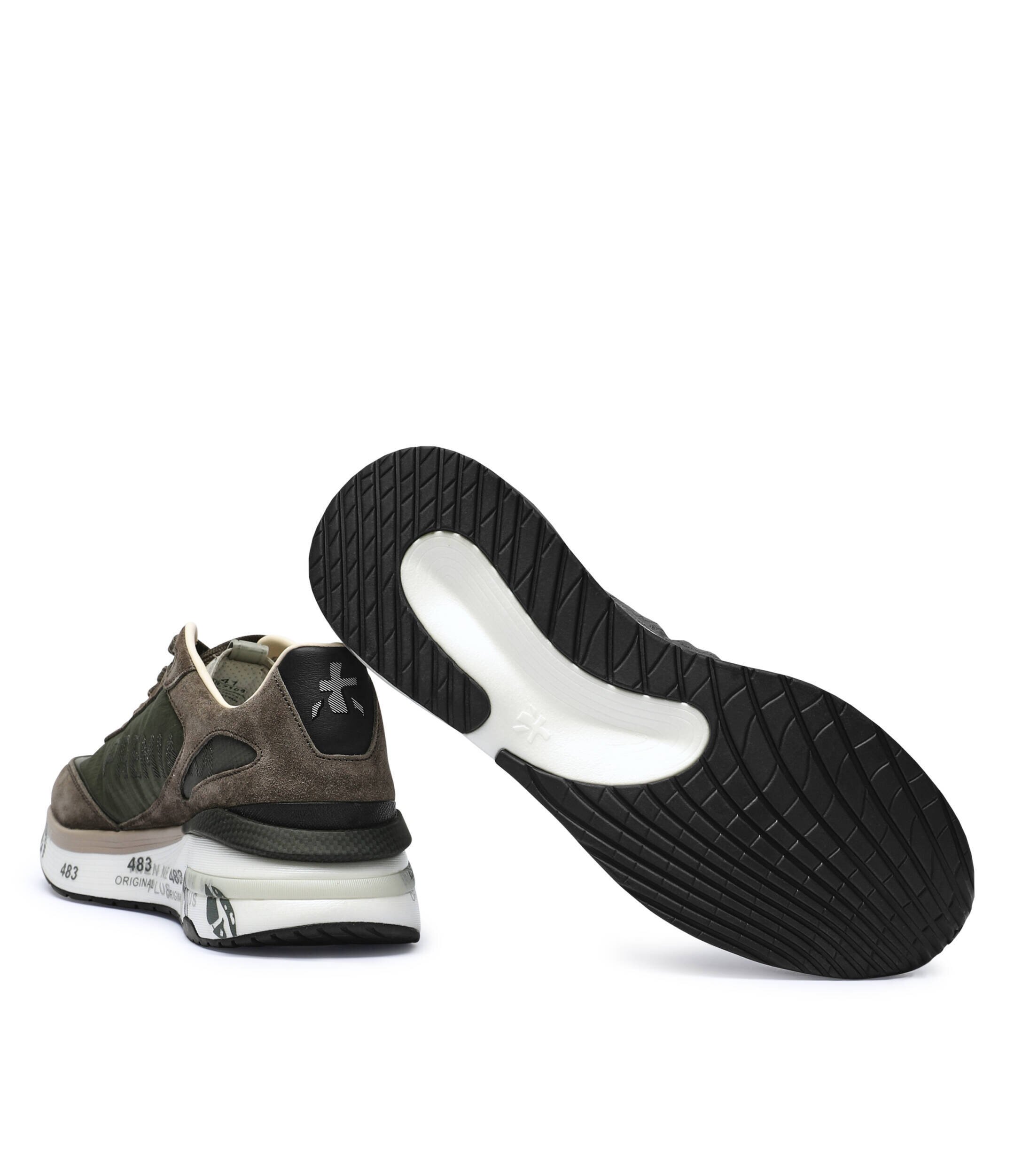 Premiata Sneakers MOERUN cu adaos de piele