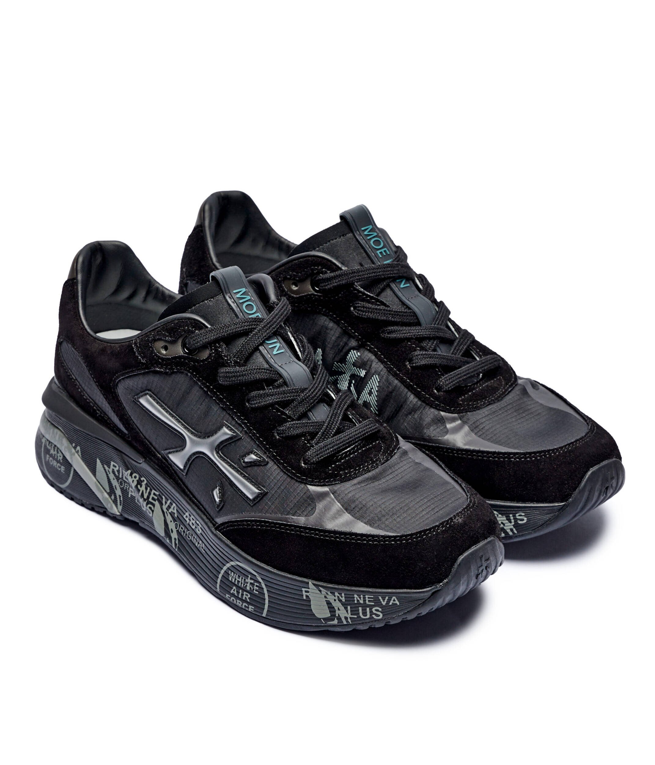 Premiata Sneakers MOERUN cu adaos de piele