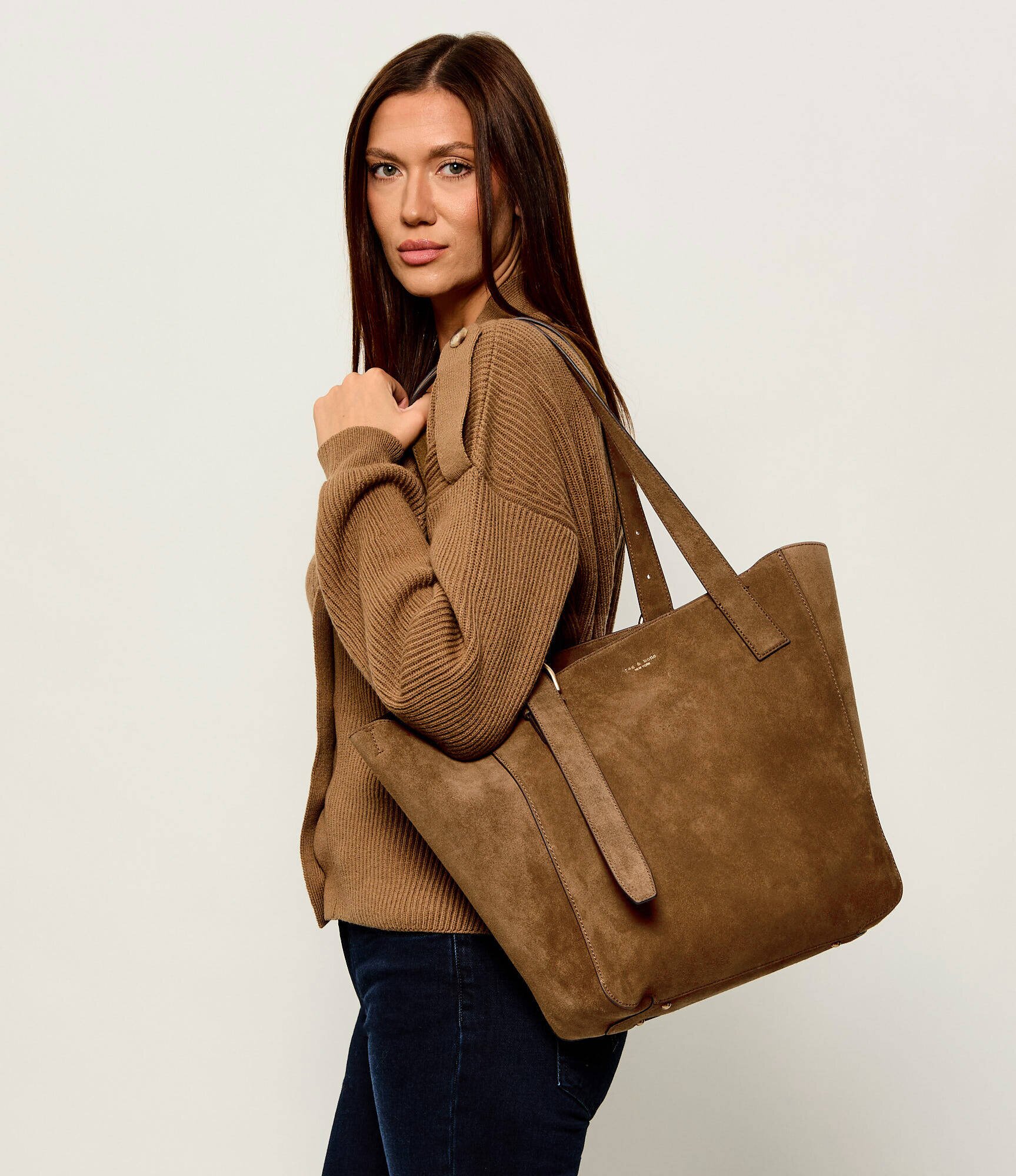 Rag&Bone Geantă shopper Parker | piele întoarsă