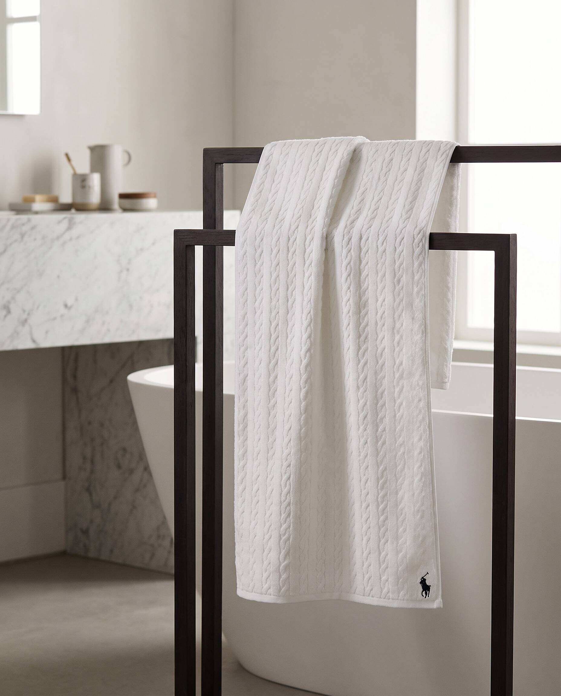 Ralph Lauren Home Prosop de baie Cable | 90 x 180 cm