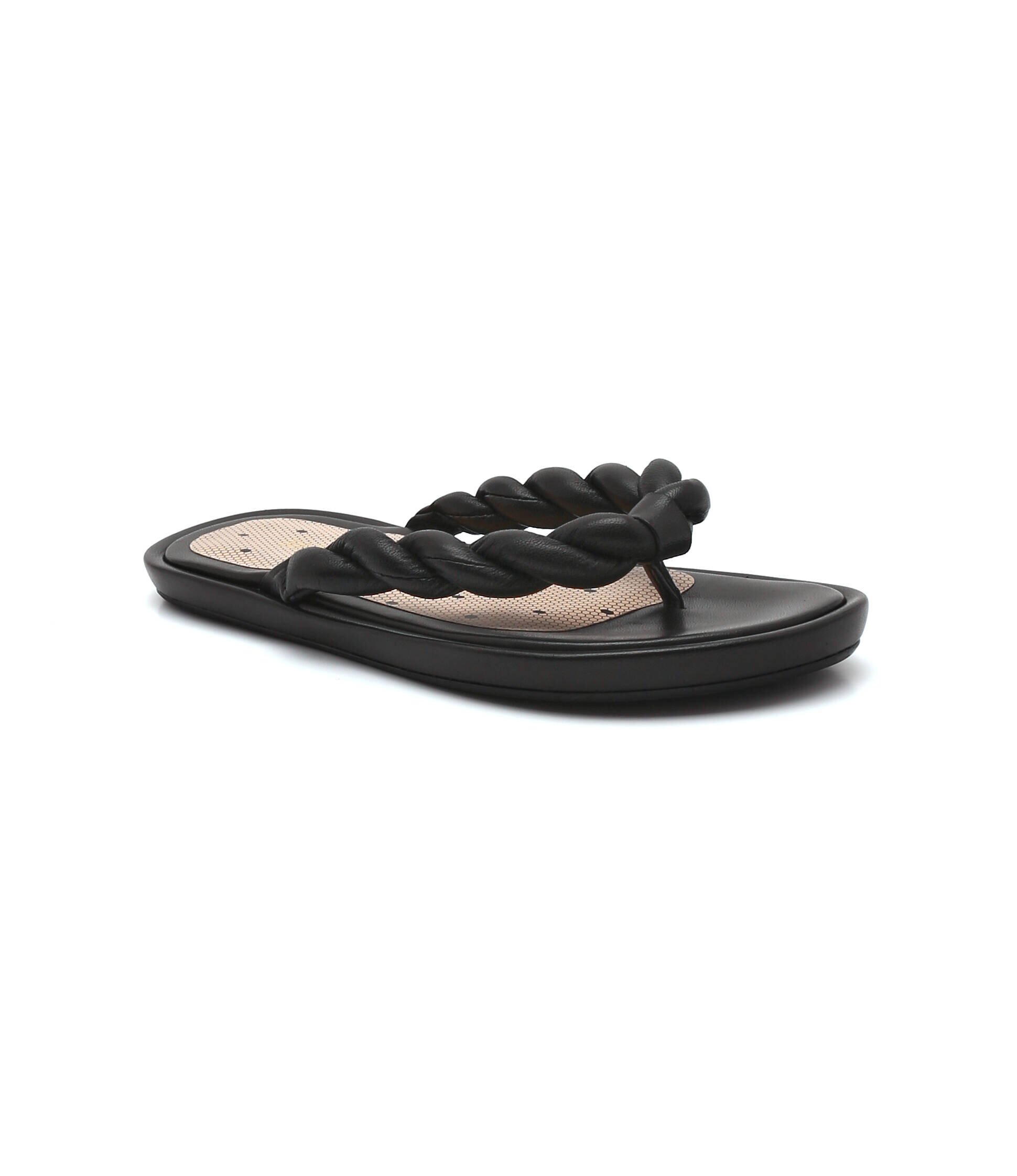 Red Valentino Flip flops cu adaos de piele