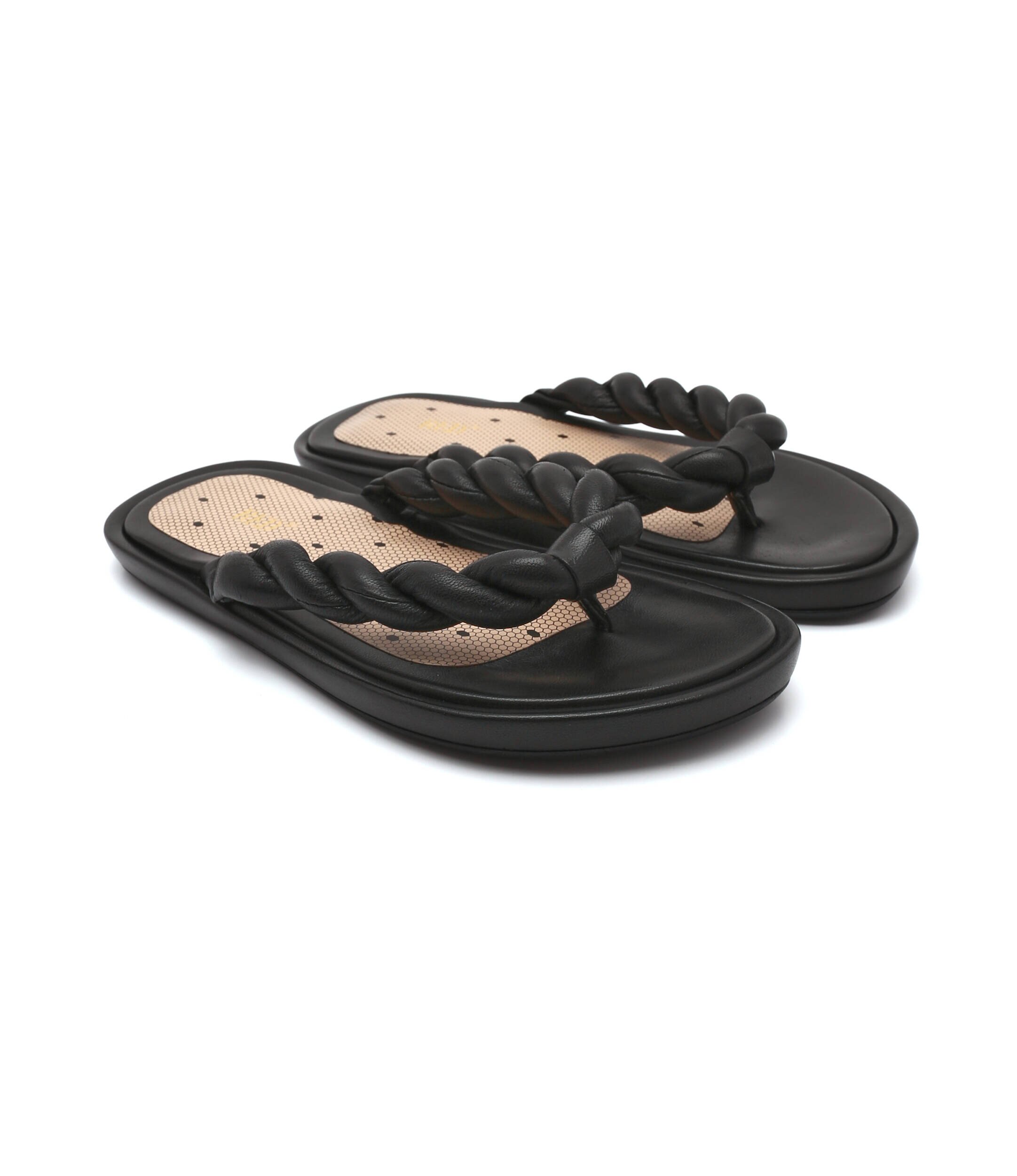 Red Valentino Flip flops cu adaos de piele