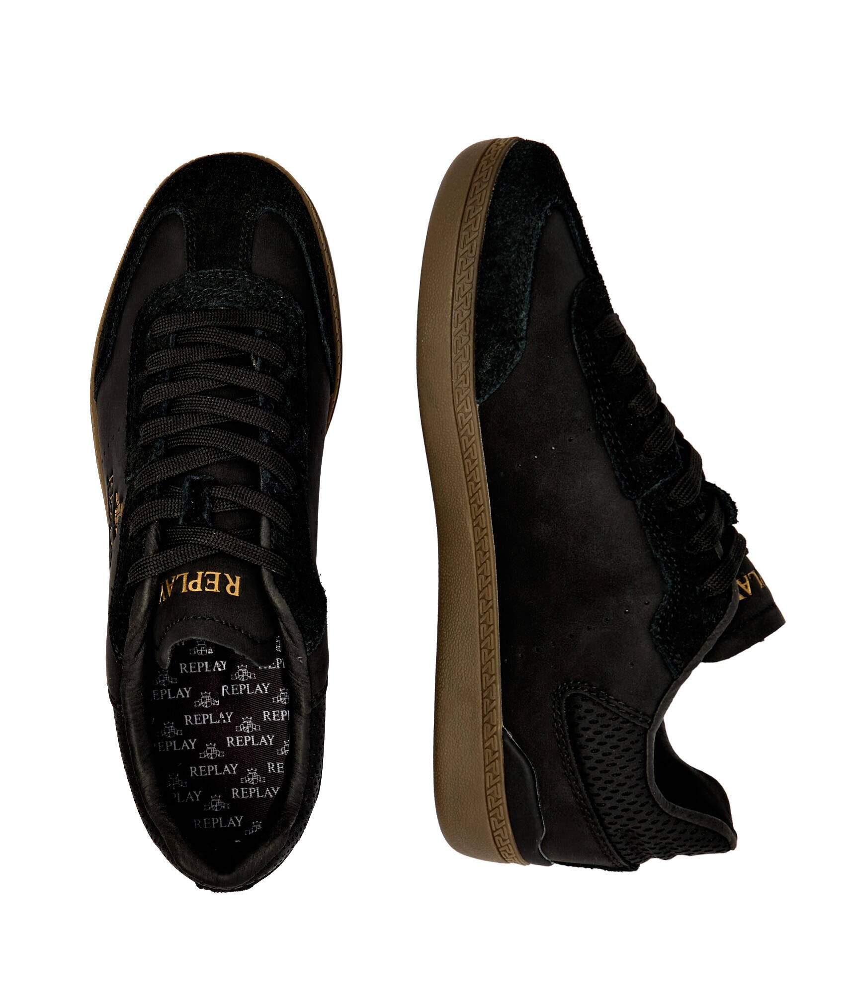 Replay Sneakers cu adaos de piele