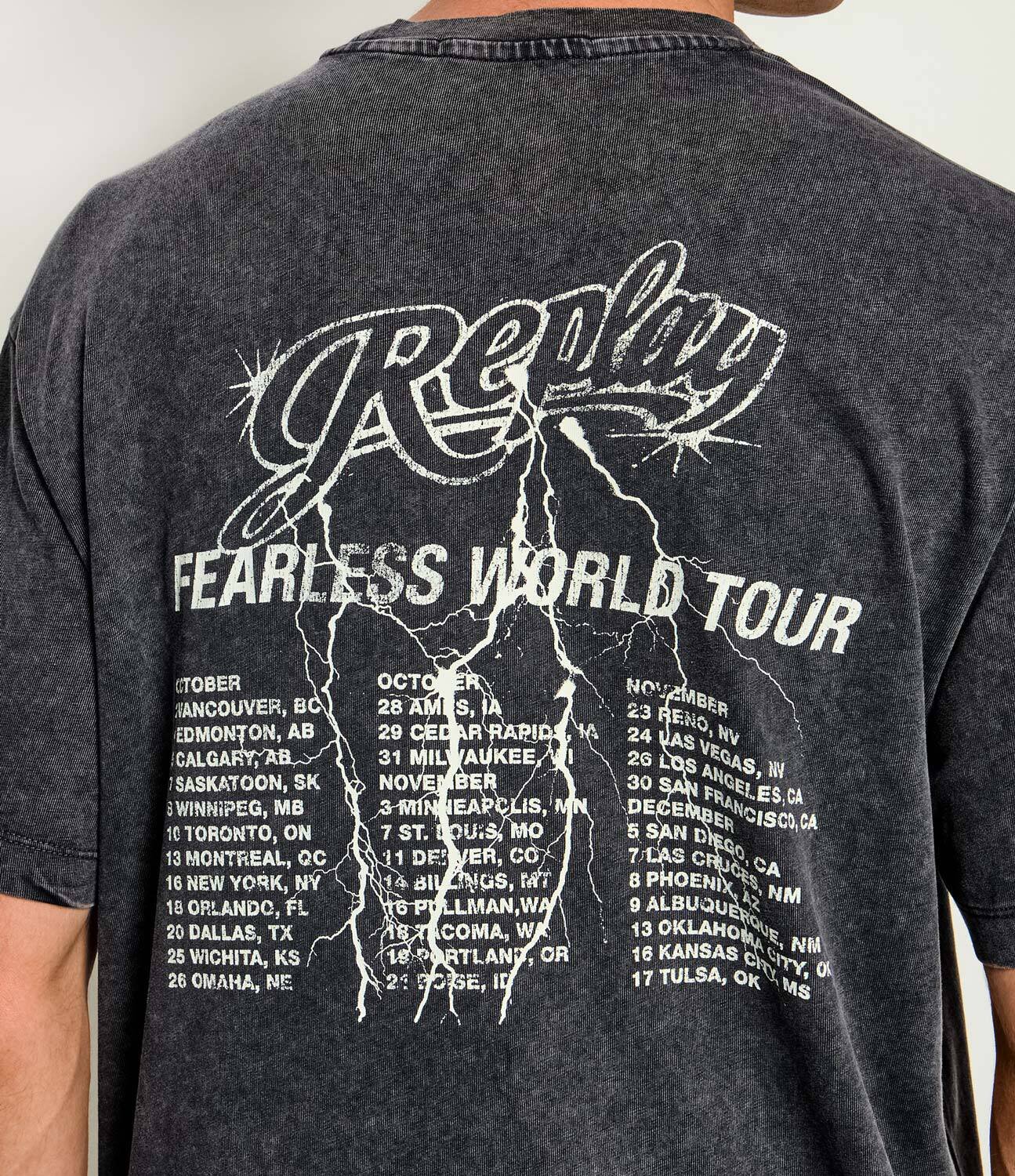 Replay Tricou Fearless World Tour | regular fit