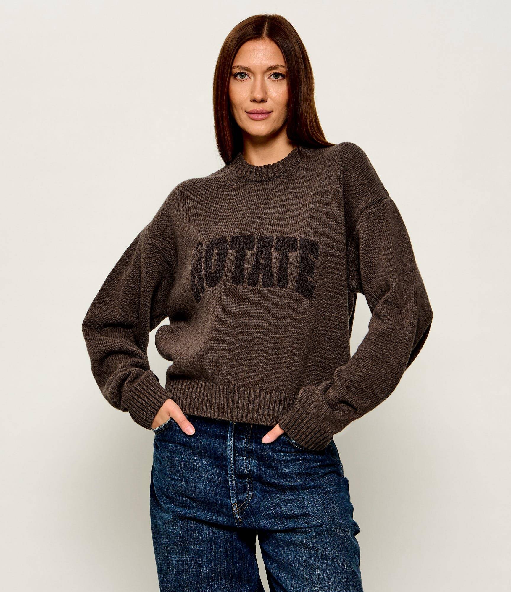 Rotate De lână pulover | Relaxed fit