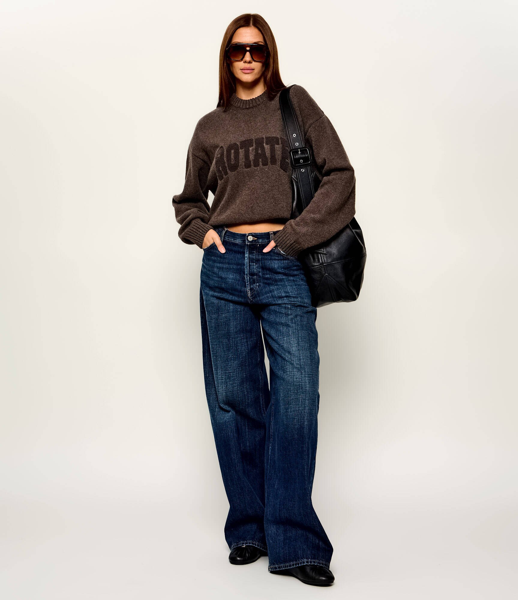 Rotate De lână pulover | Relaxed fit