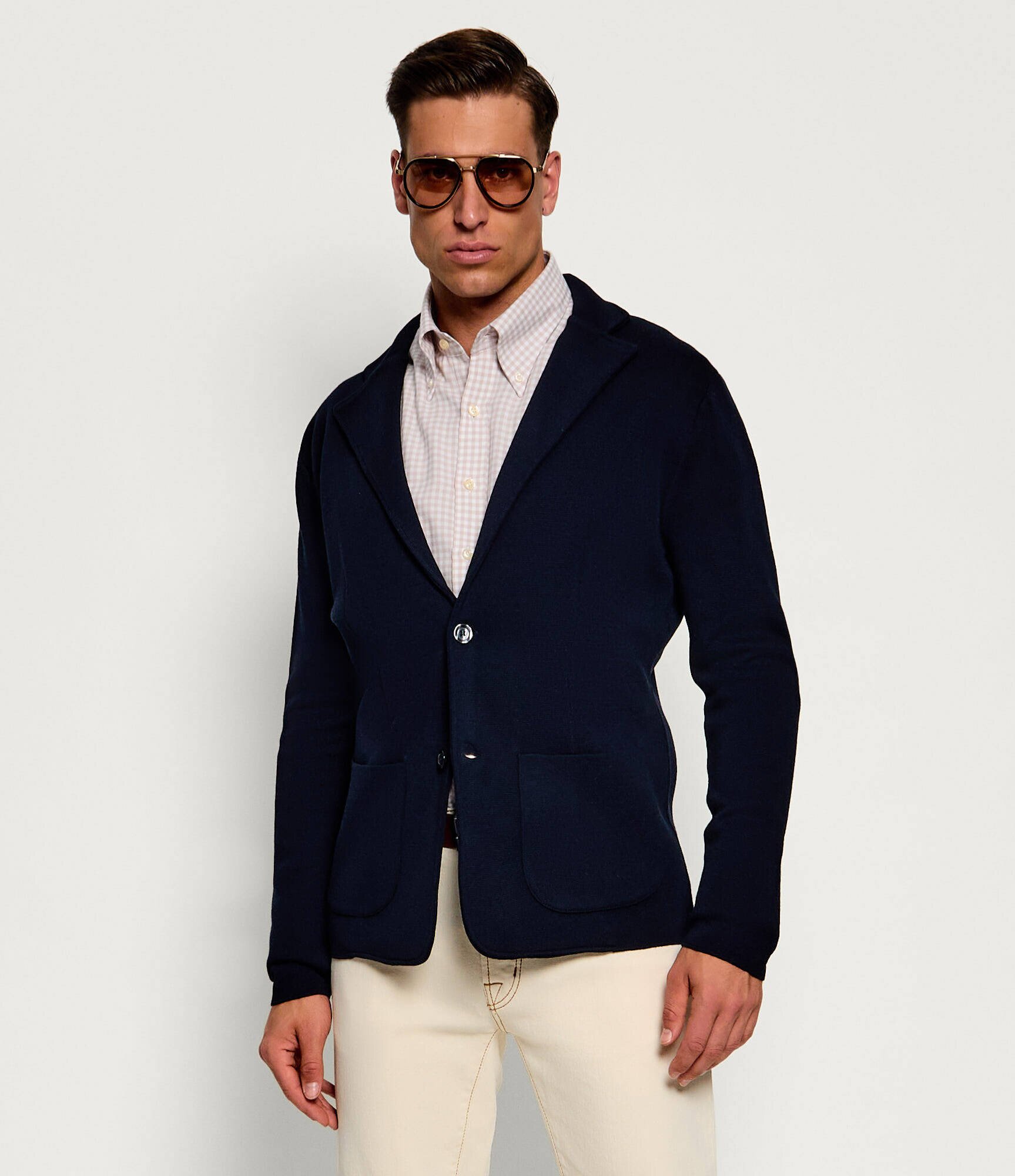 Sand Copenhagen Cardigan Milano | regular fit cu adaos de lână