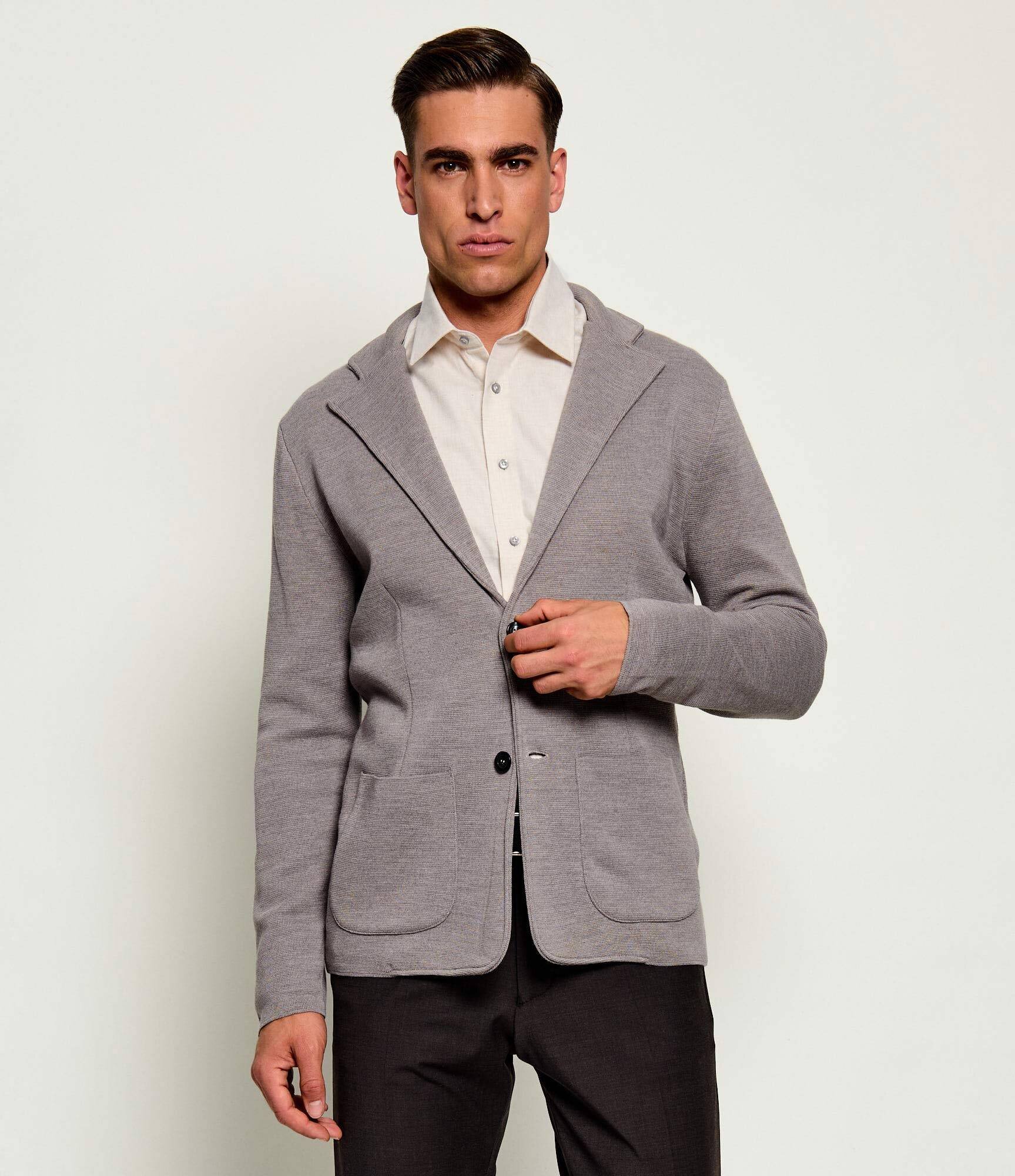 Sand Copenhagen Cardigan Milano | regular fit cu adaos de lână