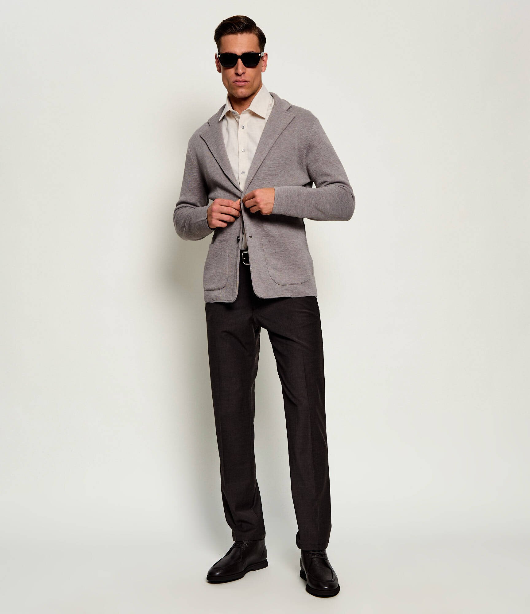 Sand Copenhagen Cardigan Milano | regular fit cu adaos de lână