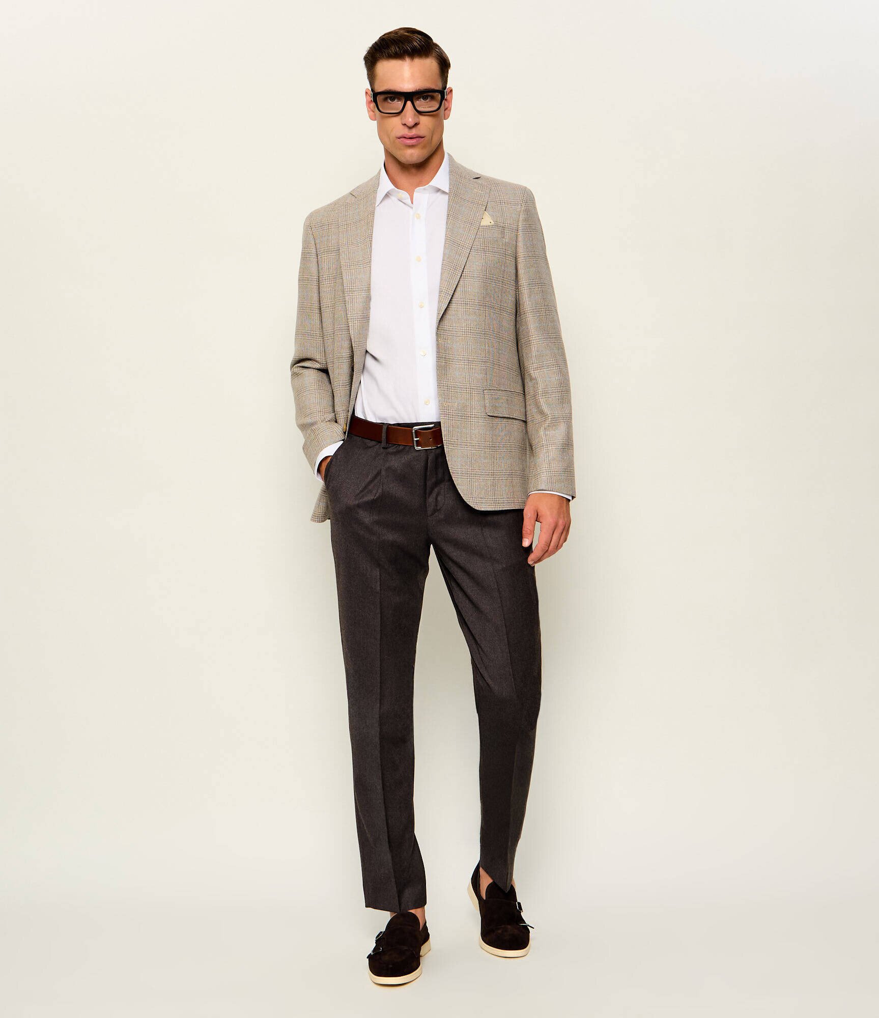 Sand Copenhagen De lână pantaloni chino Mark N | regular fit