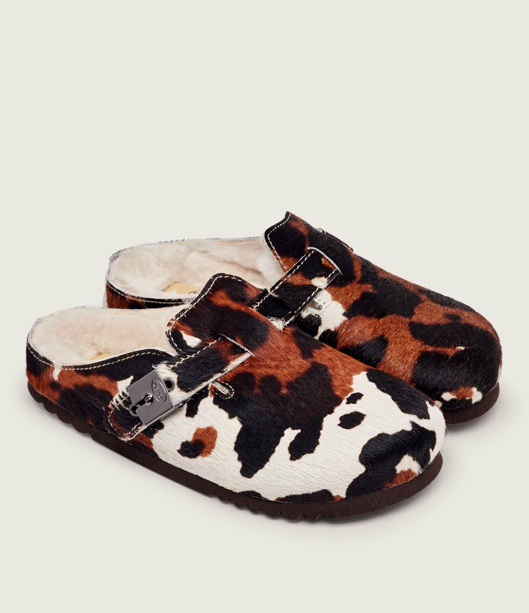 Scholl De piele mules (încălțăminte) Grace cu adaos de lână