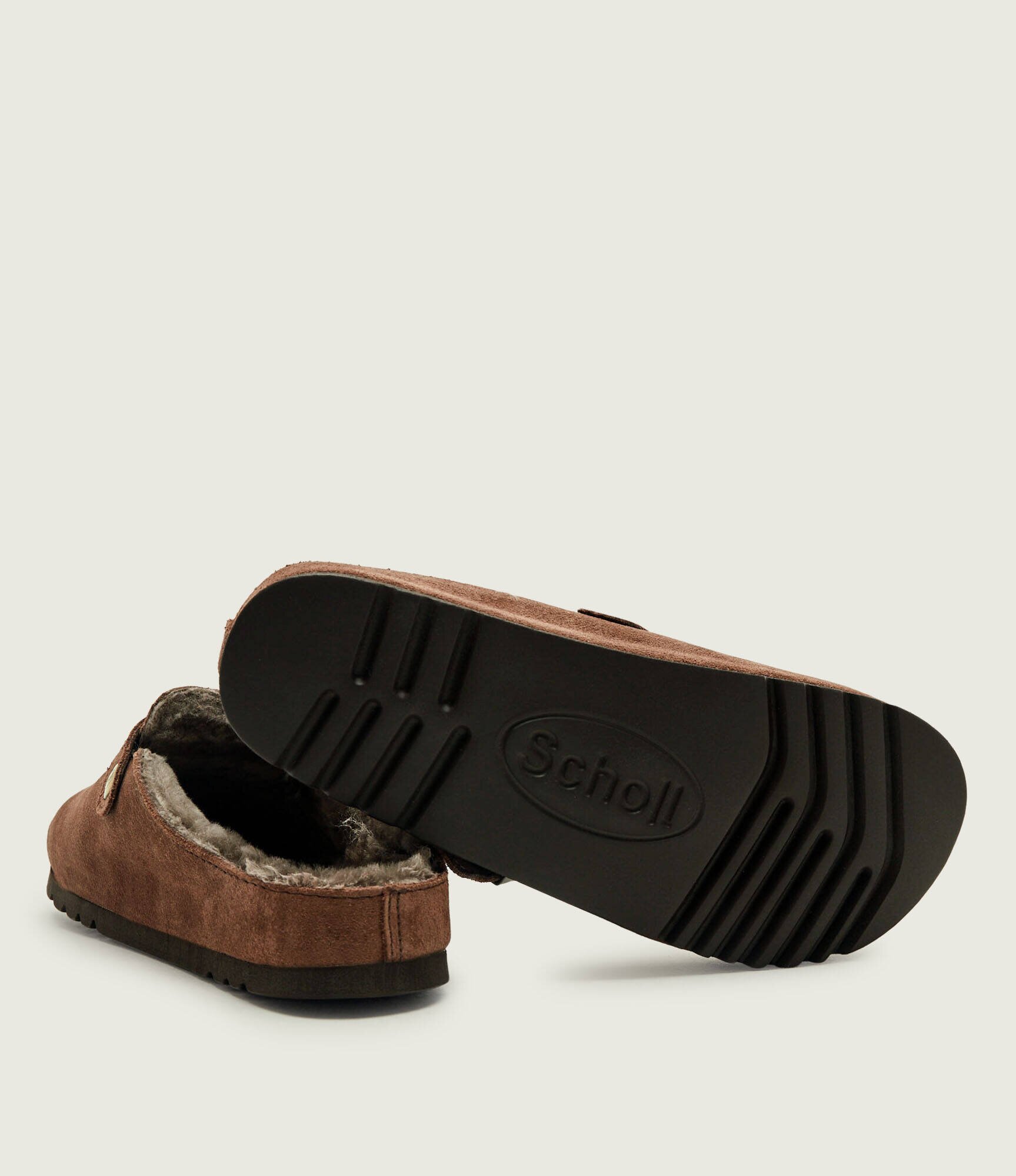 Scholl Mules (încălțăminte) Grace | piele întoarsă (zamsz) | cu adaos de lână