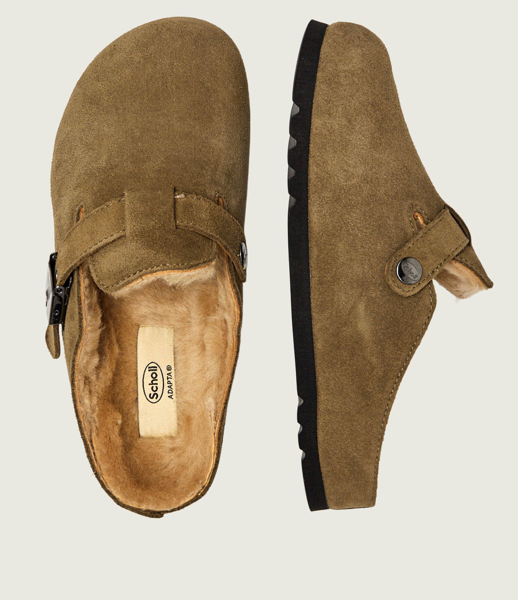 Scholl Mules (încălțăminte) Grace | piele întoarsă (zamsz) | cu adaos de lână