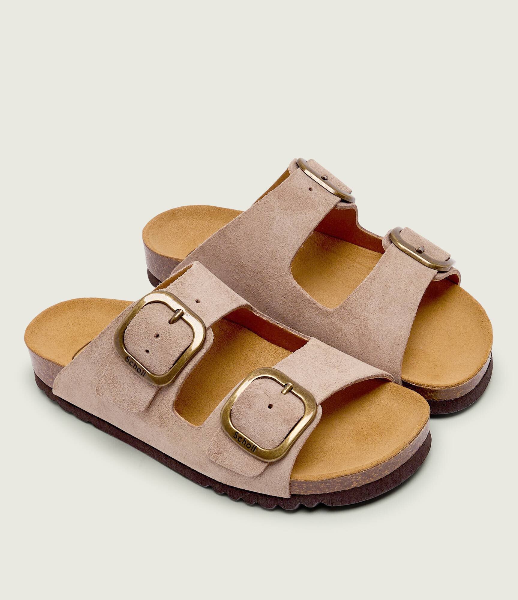 Scholl Șlapi NOELLE | piele întoarsă