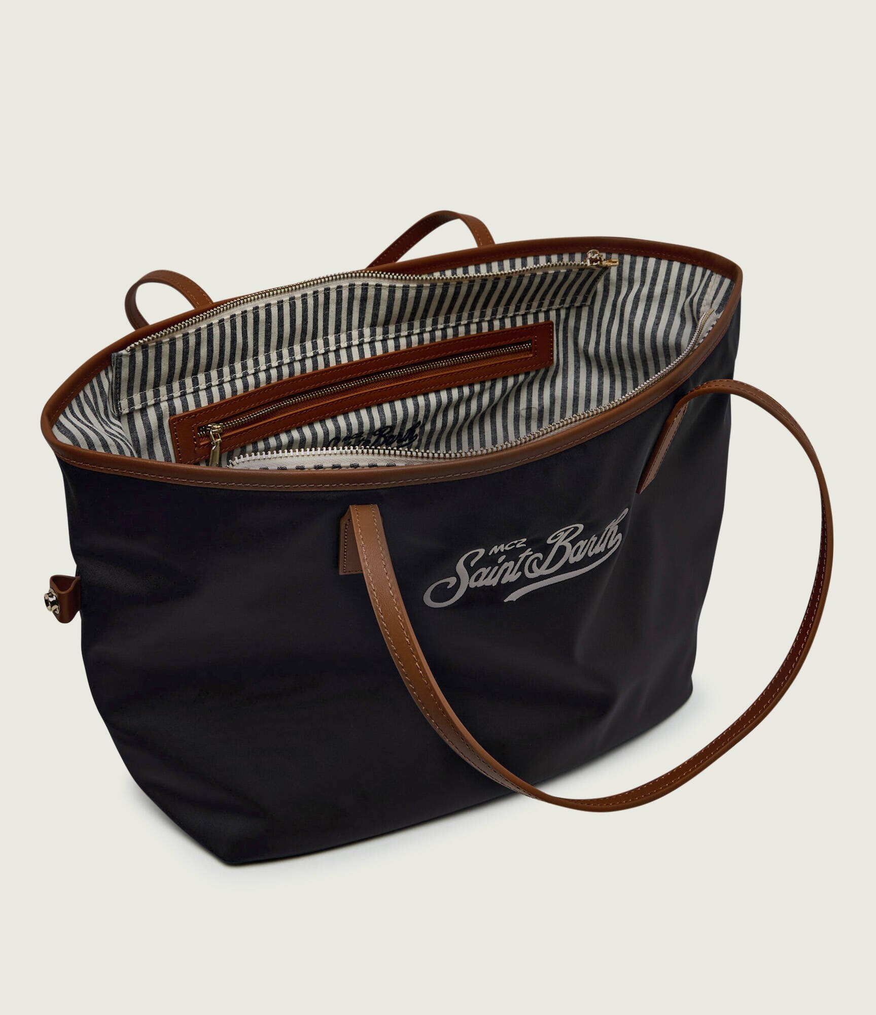 ST.Barth Geantă shopper City cu adaos de piele