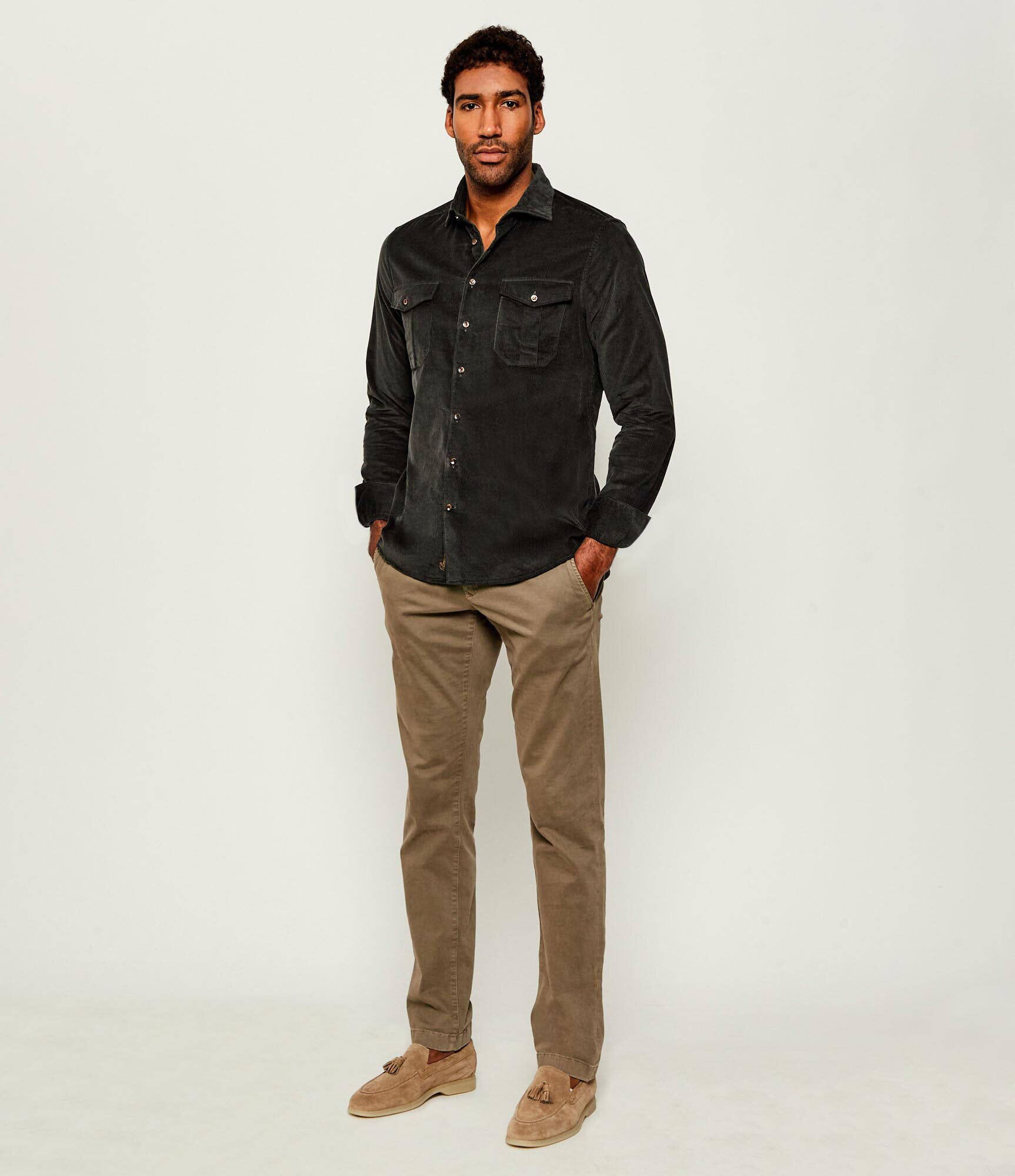 Stenströms Cămașă | Slim Fit | catifea reiată