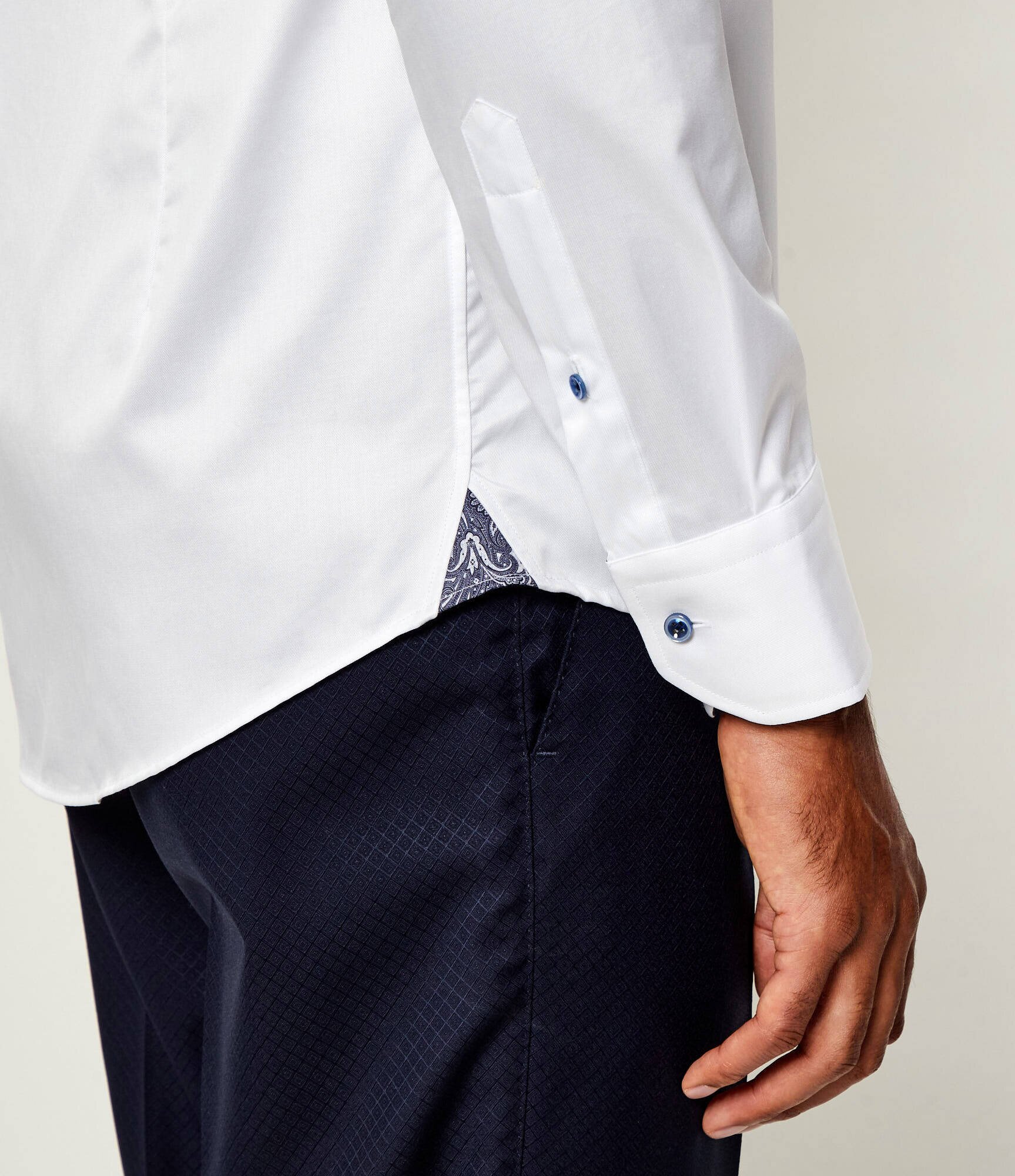 Stenströms Cămașă Slimline C75 RM cuff Contrast | Slim Fit