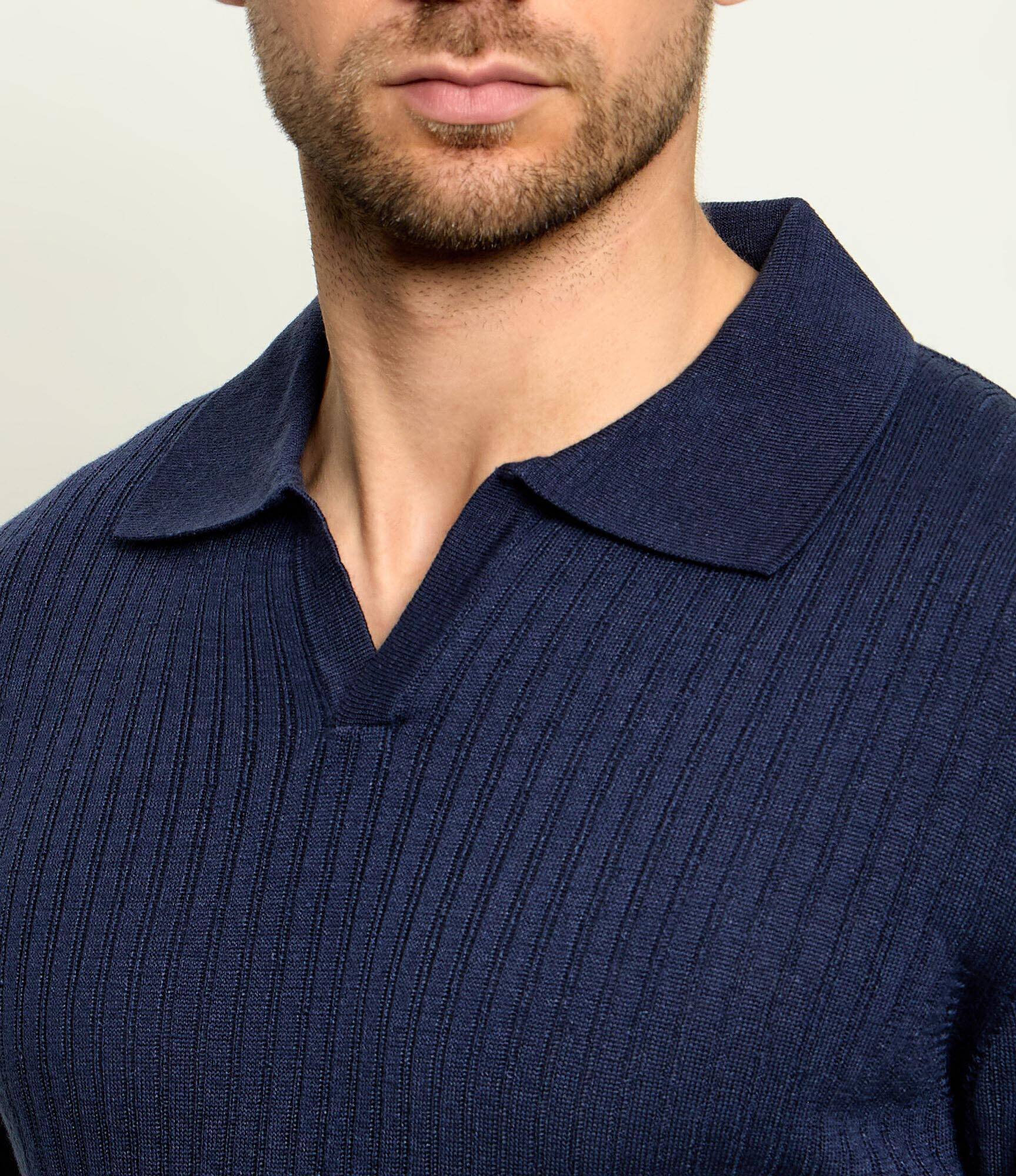 Stenströms De lână polo | Slim Fit | cu adaos de in