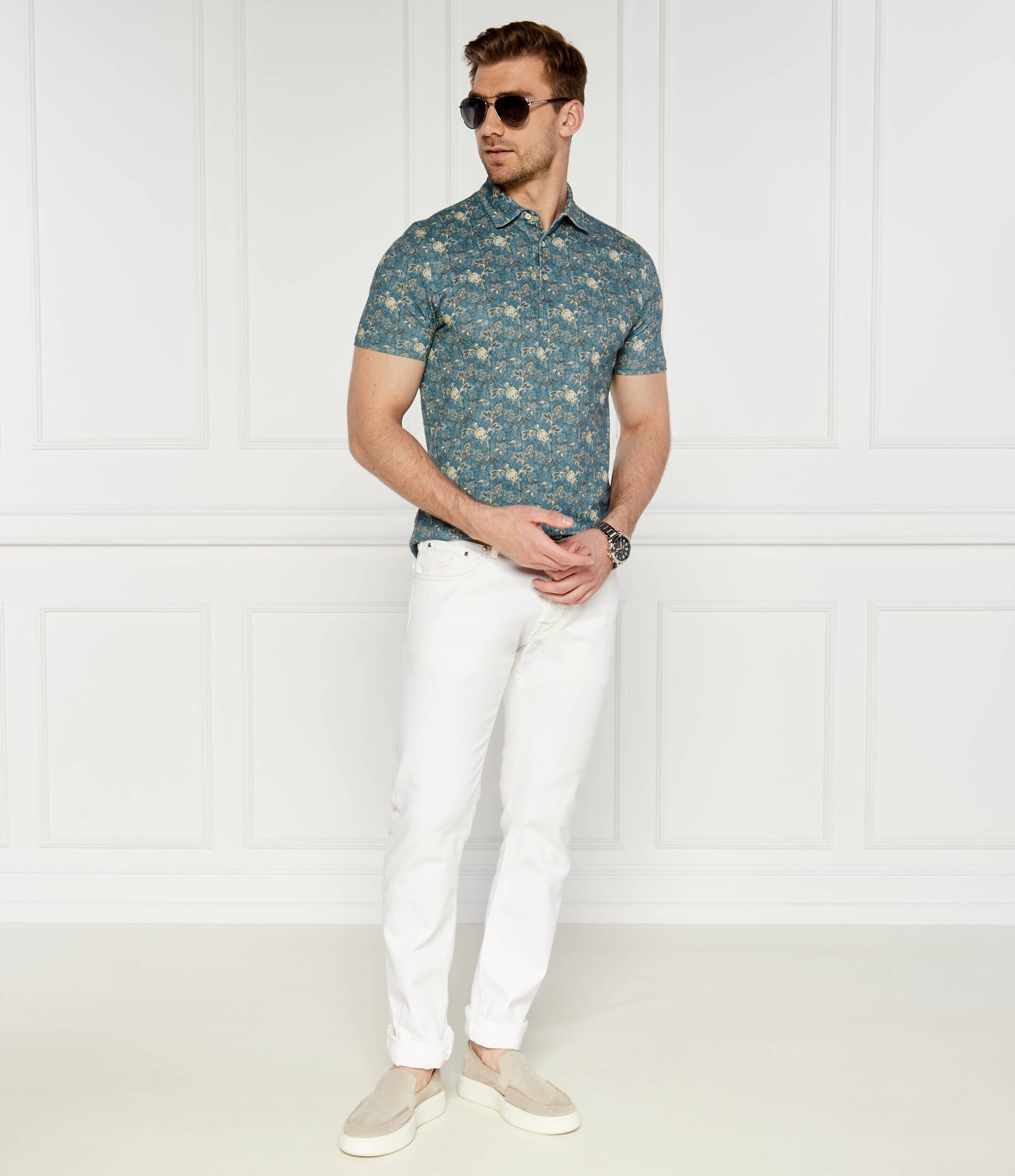 Stenströms Polo Paisley | Slim Fit