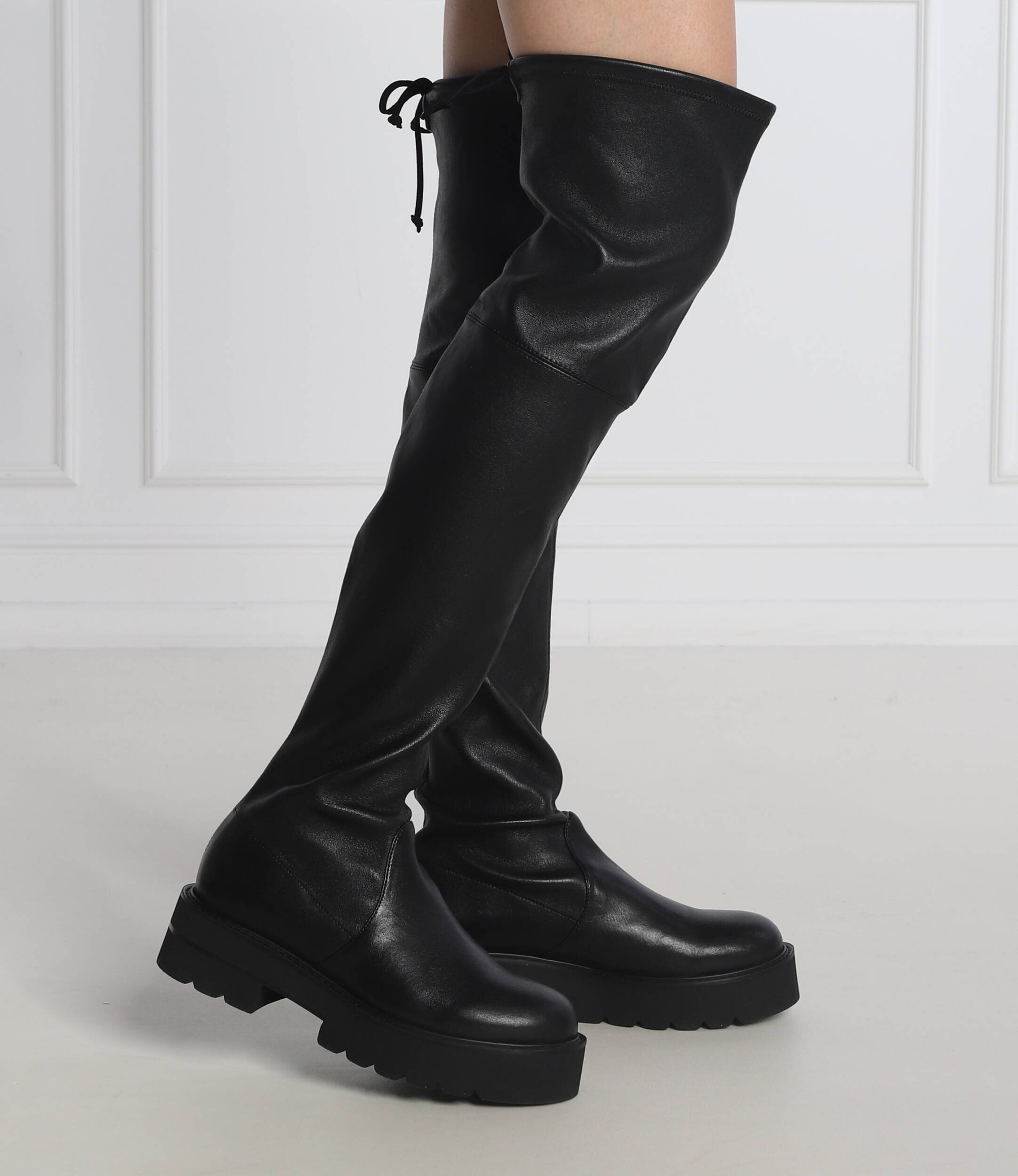 Stuart Weitzman De piele cizme lungi Lowland