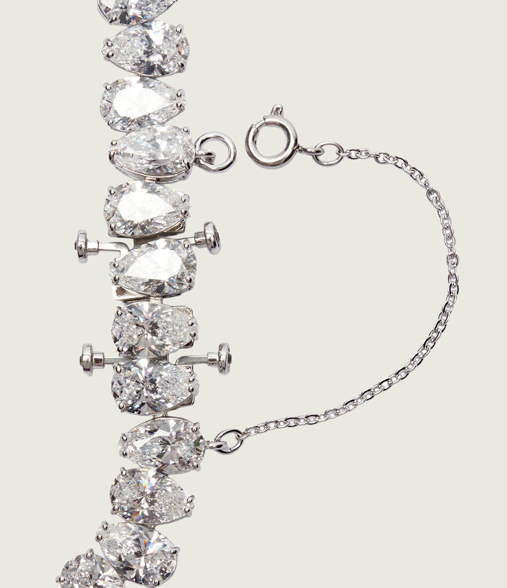 Swarovski Brățară MATRIX:BRACELET PEAR WHITE/RHS