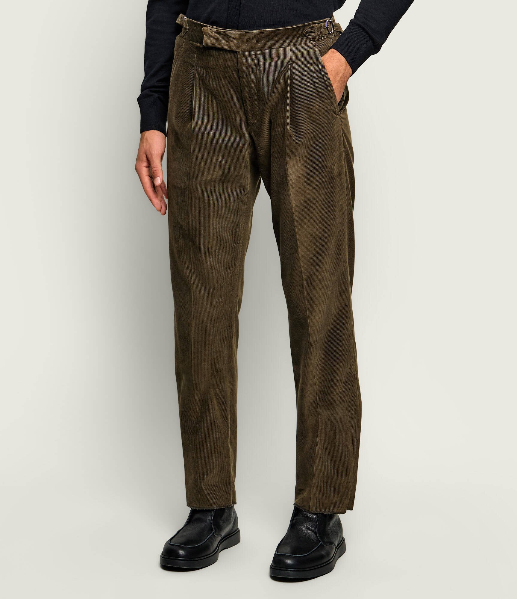 Tombolini Pantaloni | Tapered fit | catifea reiată