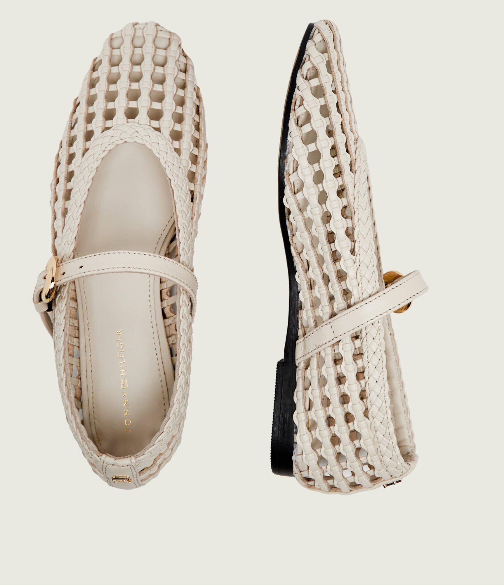 Tommy Hilfiger Balerini Mary Jane cu adaos de piele