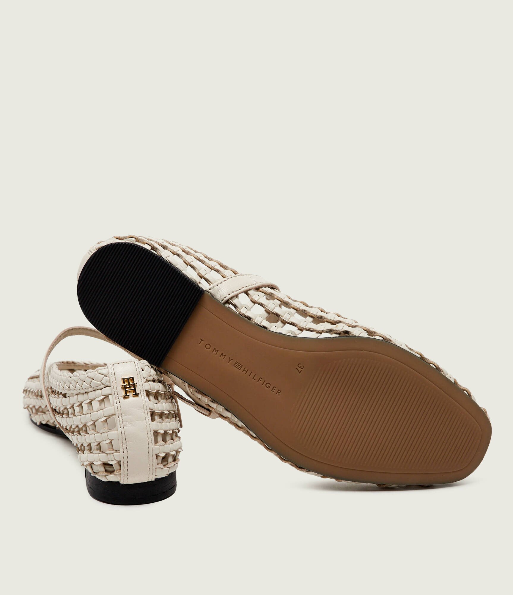 Tommy Hilfiger Balerini Mary Jane cu adaos de piele