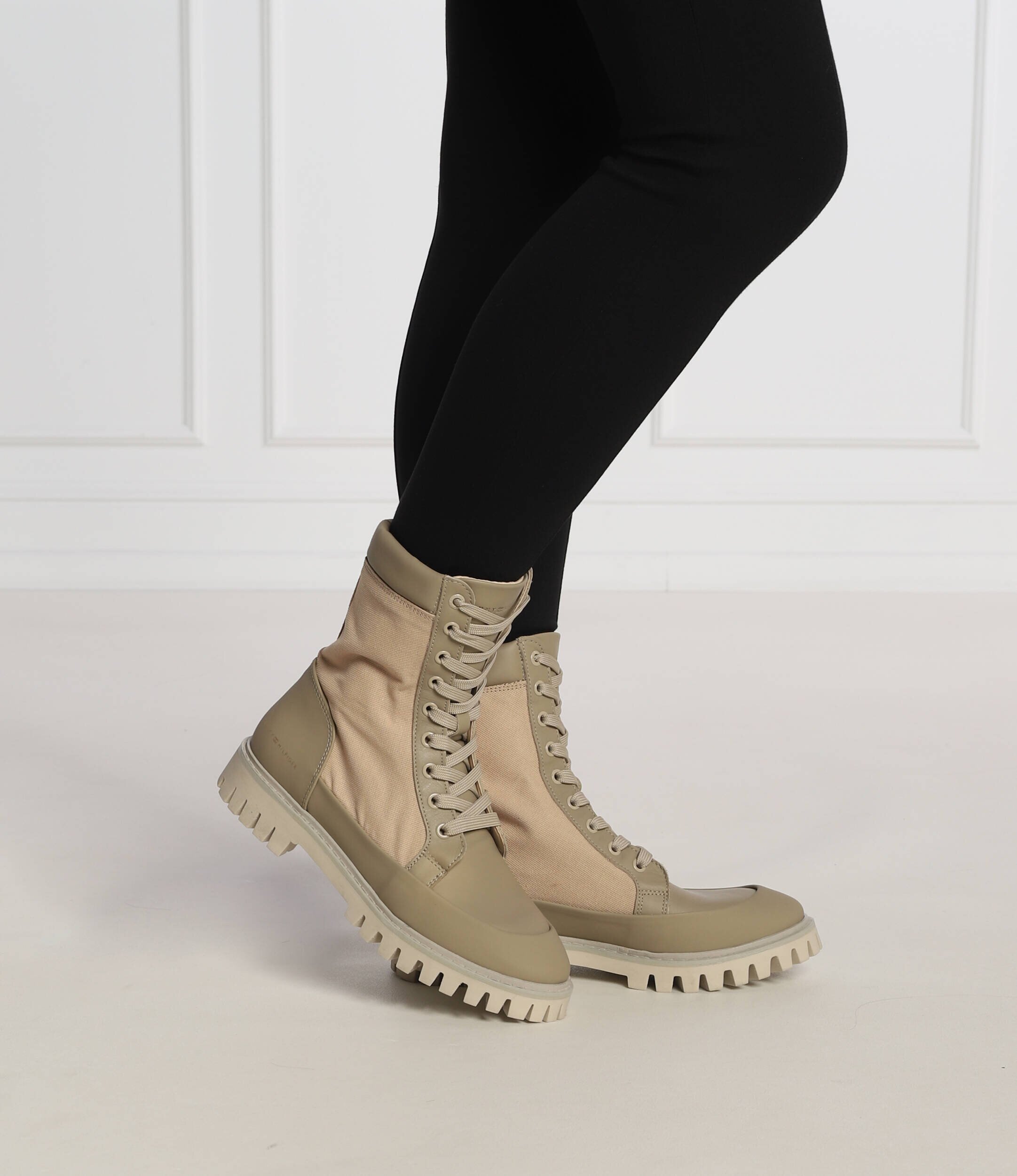 Tommy Hilfiger Botine cu adaos de piele