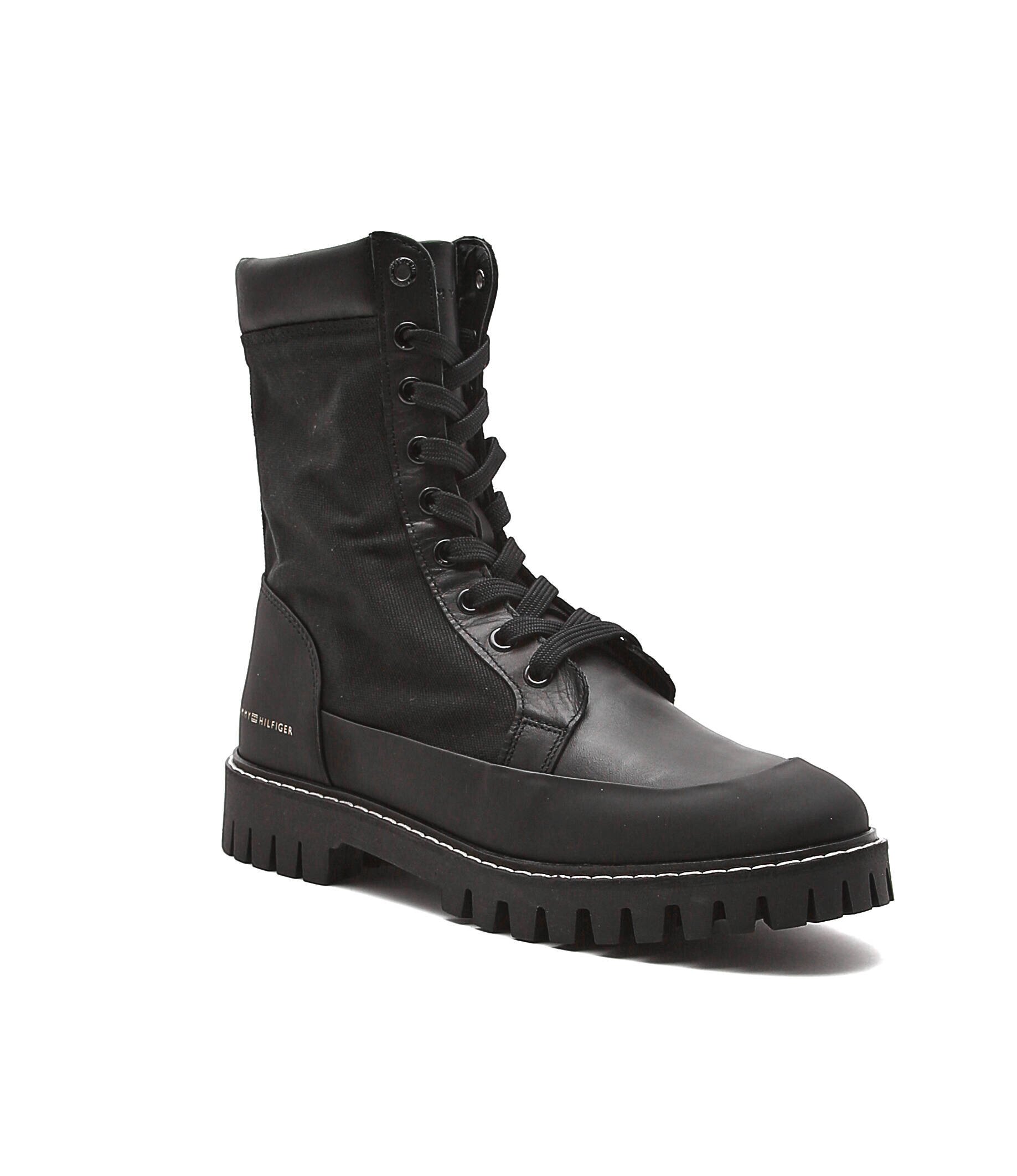 Tommy Hilfiger Botine cu adaos de piele