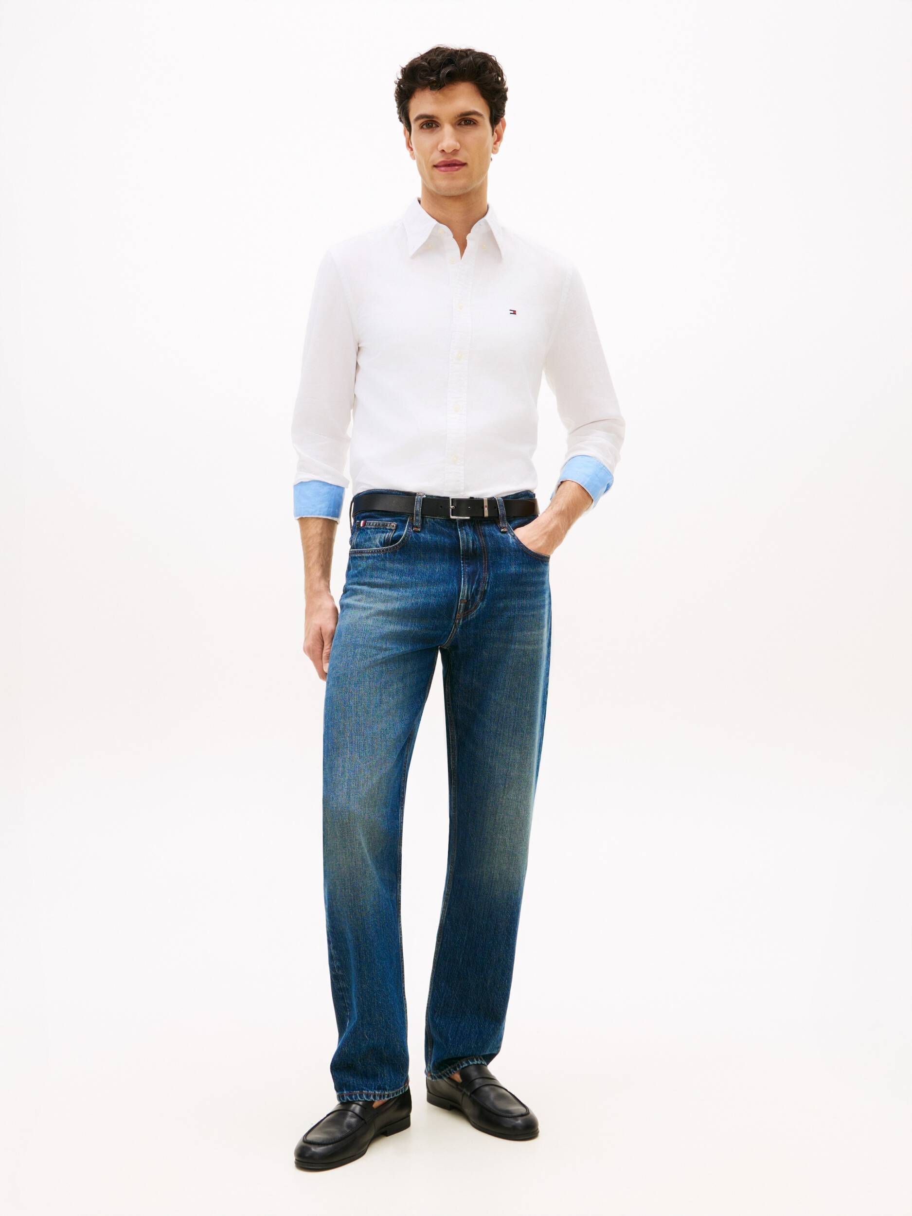 Tommy Hilfiger Cămașă | regular fit | cu adaos de in
