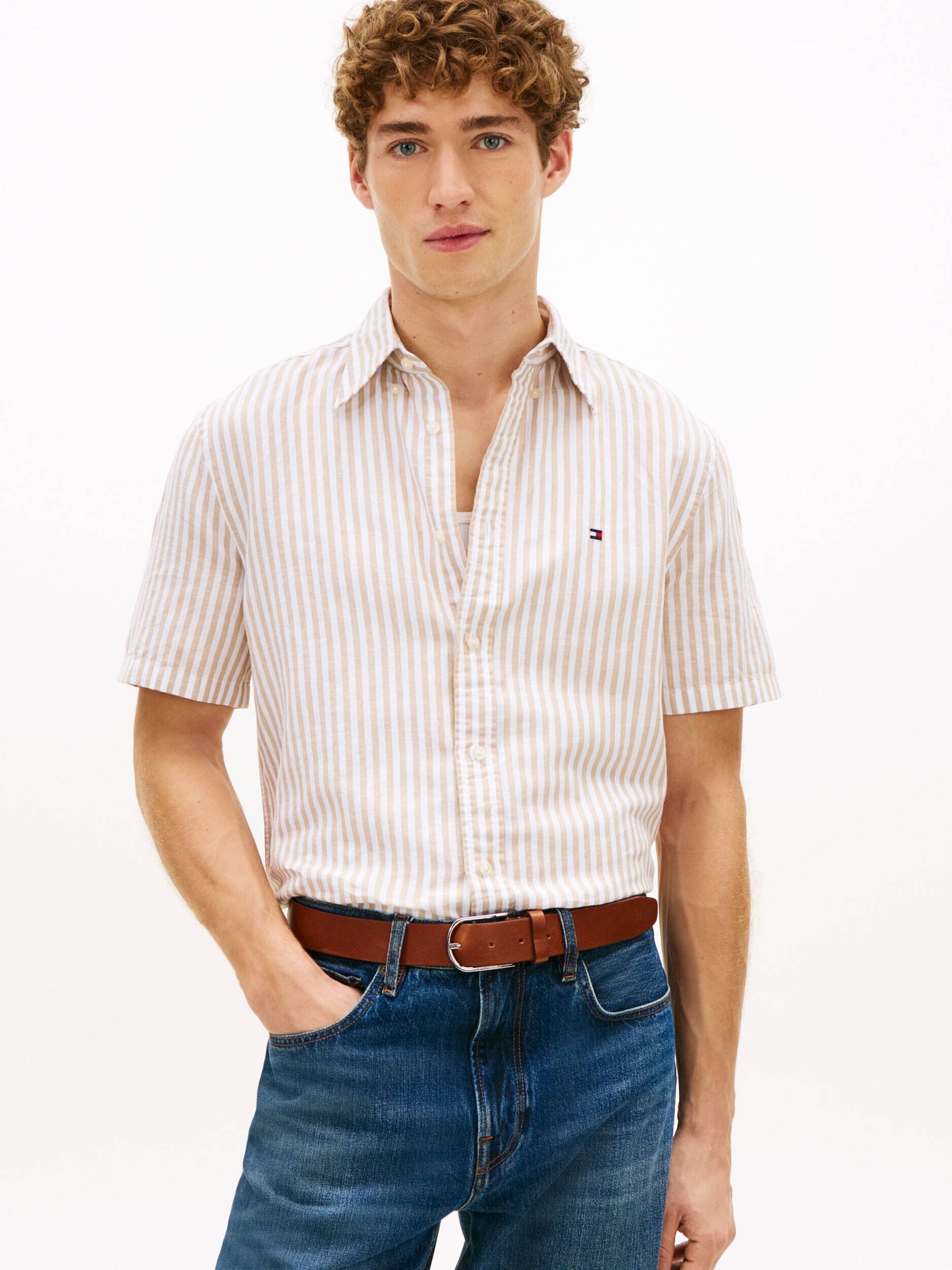 Tommy Hilfiger Cămașă | regular fit | cu adaos de in