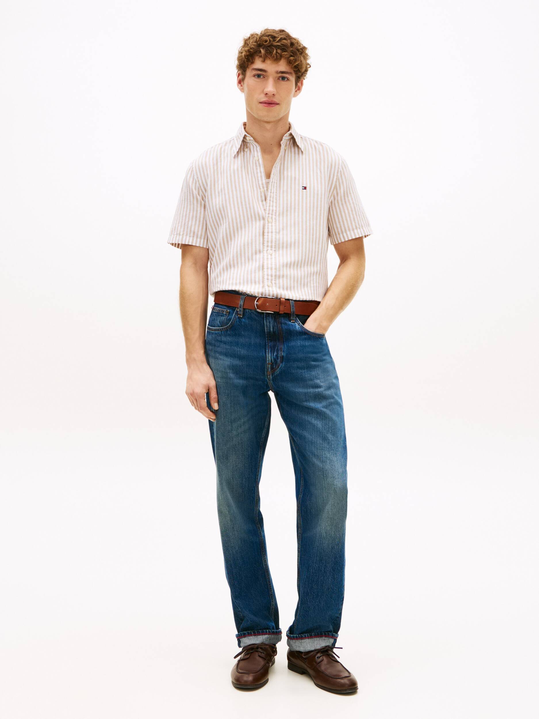 Tommy Hilfiger Cămașă | regular fit | cu adaos de in