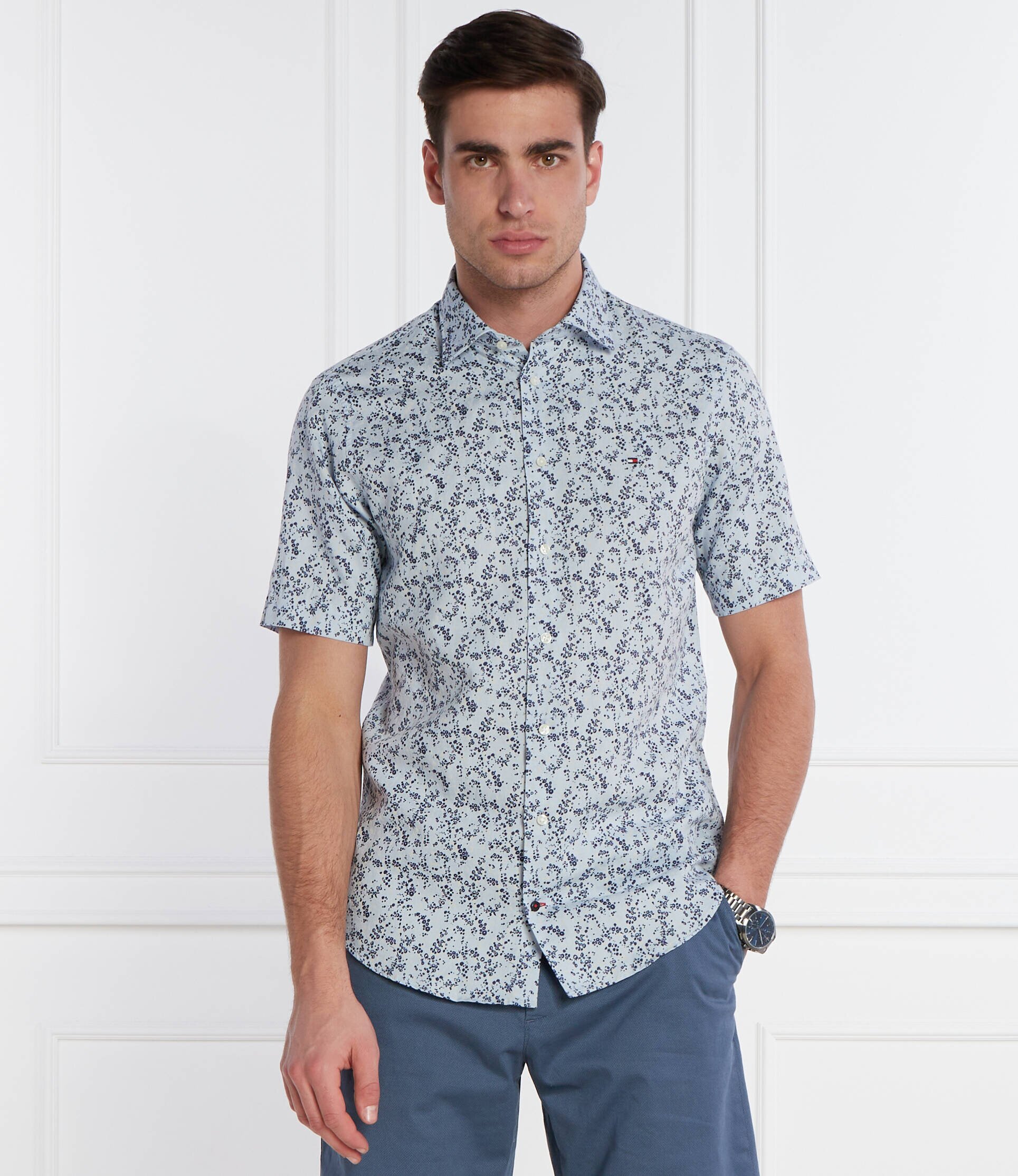 Tommy Hilfiger Cămașă | Regular Fit | cu adaos de in