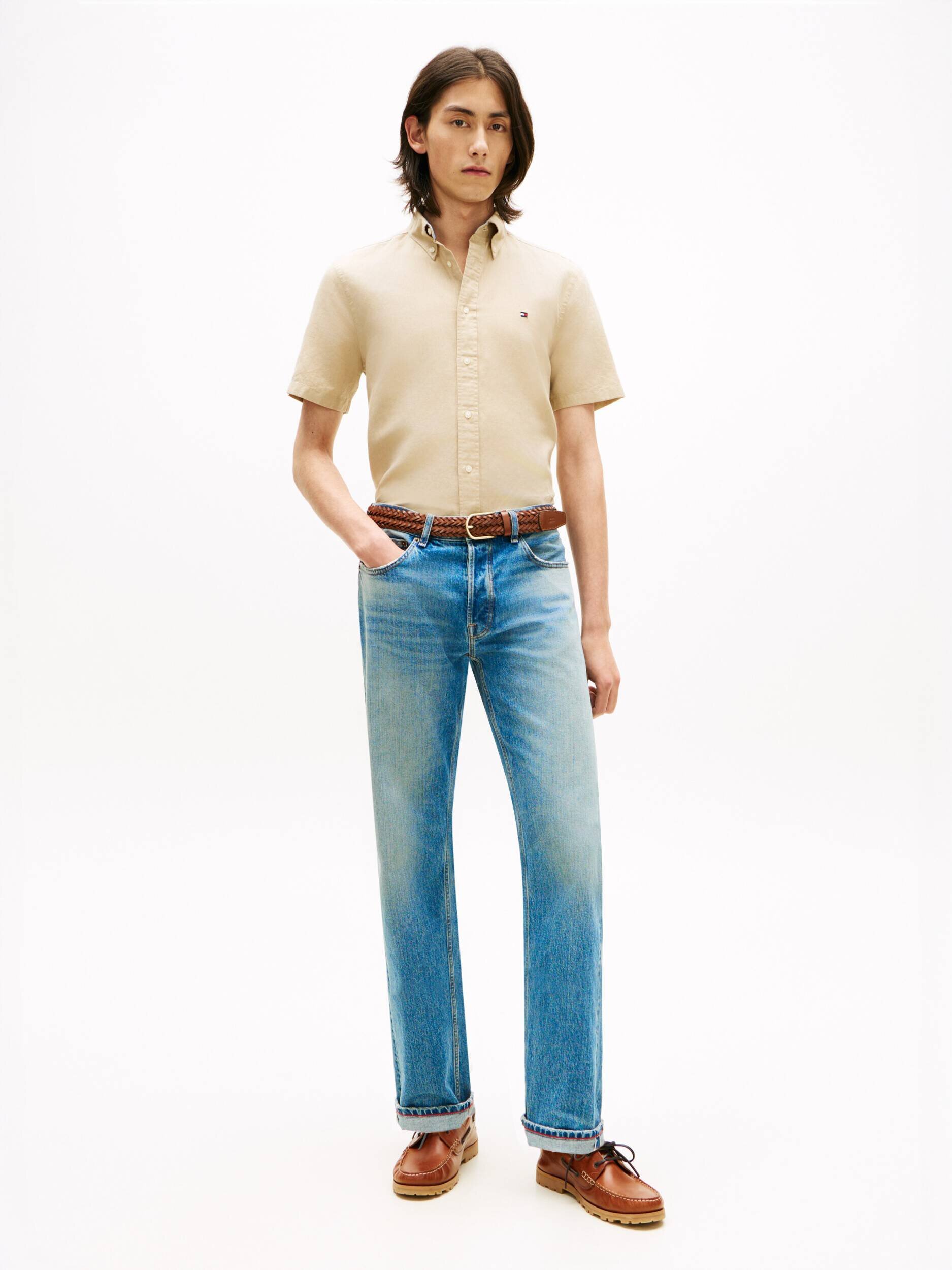 Tommy Hilfiger Cămașă | regular fit | cu adaos de in