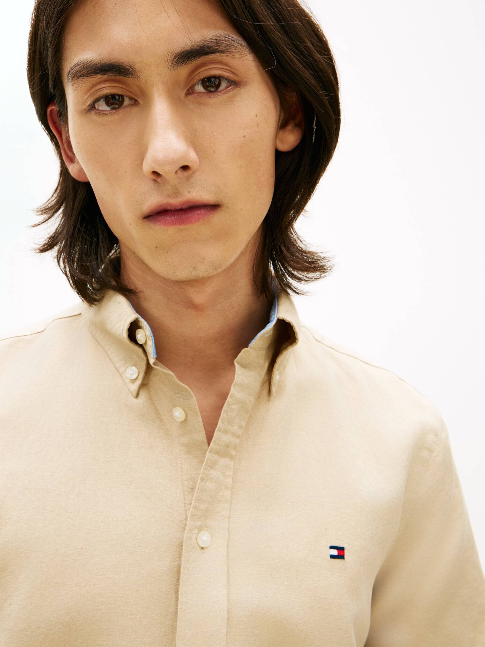 Tommy Hilfiger Cămașă | regular fit | cu adaos de in