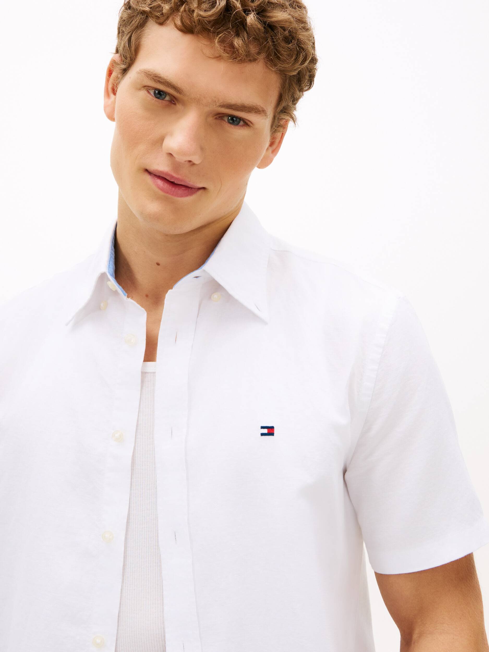 Tommy Hilfiger Cămașă | regular fit | cu adaos de in