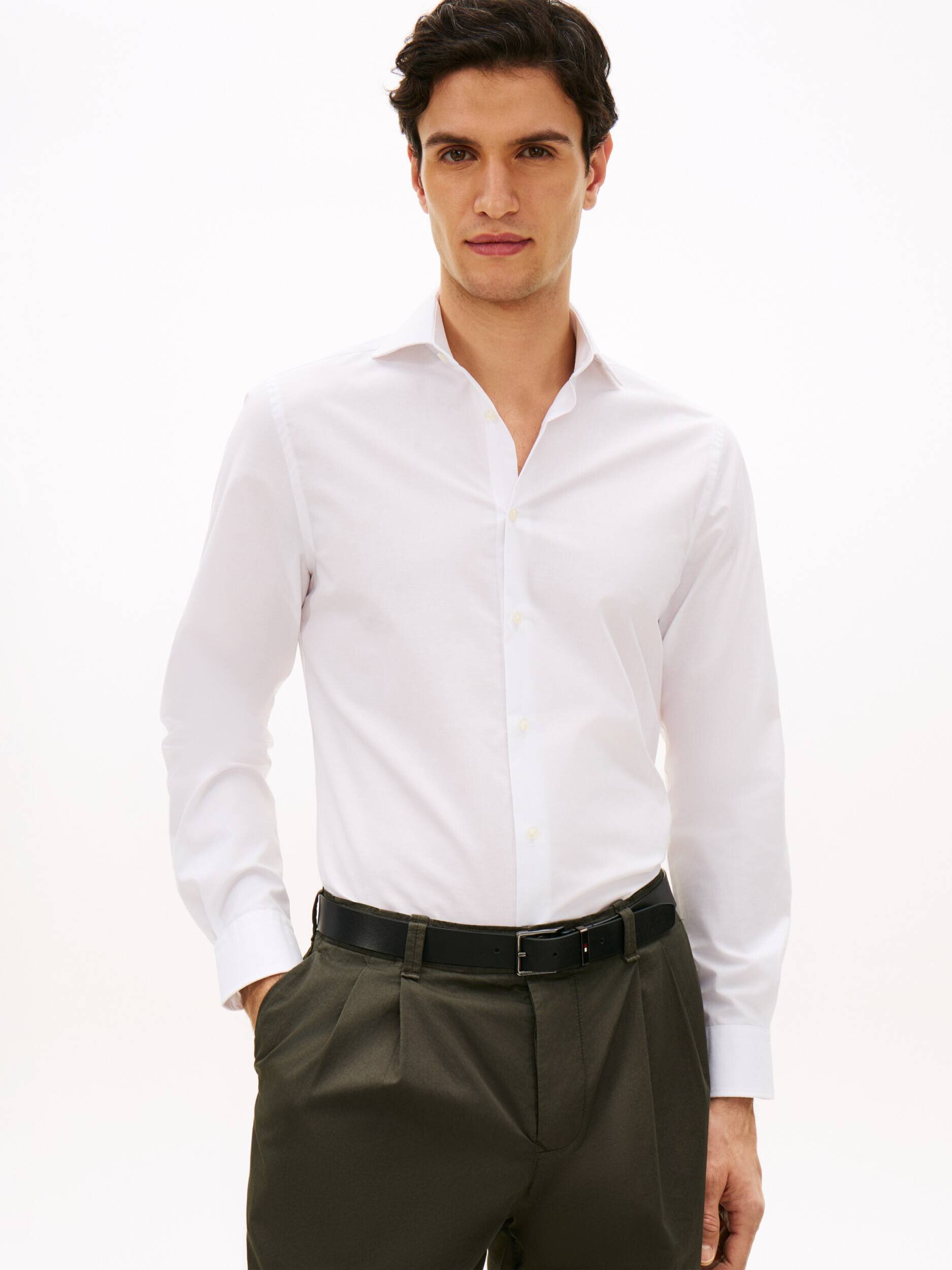 Tommy Hilfiger Cămașă | Slim Fit | cu adaos de in