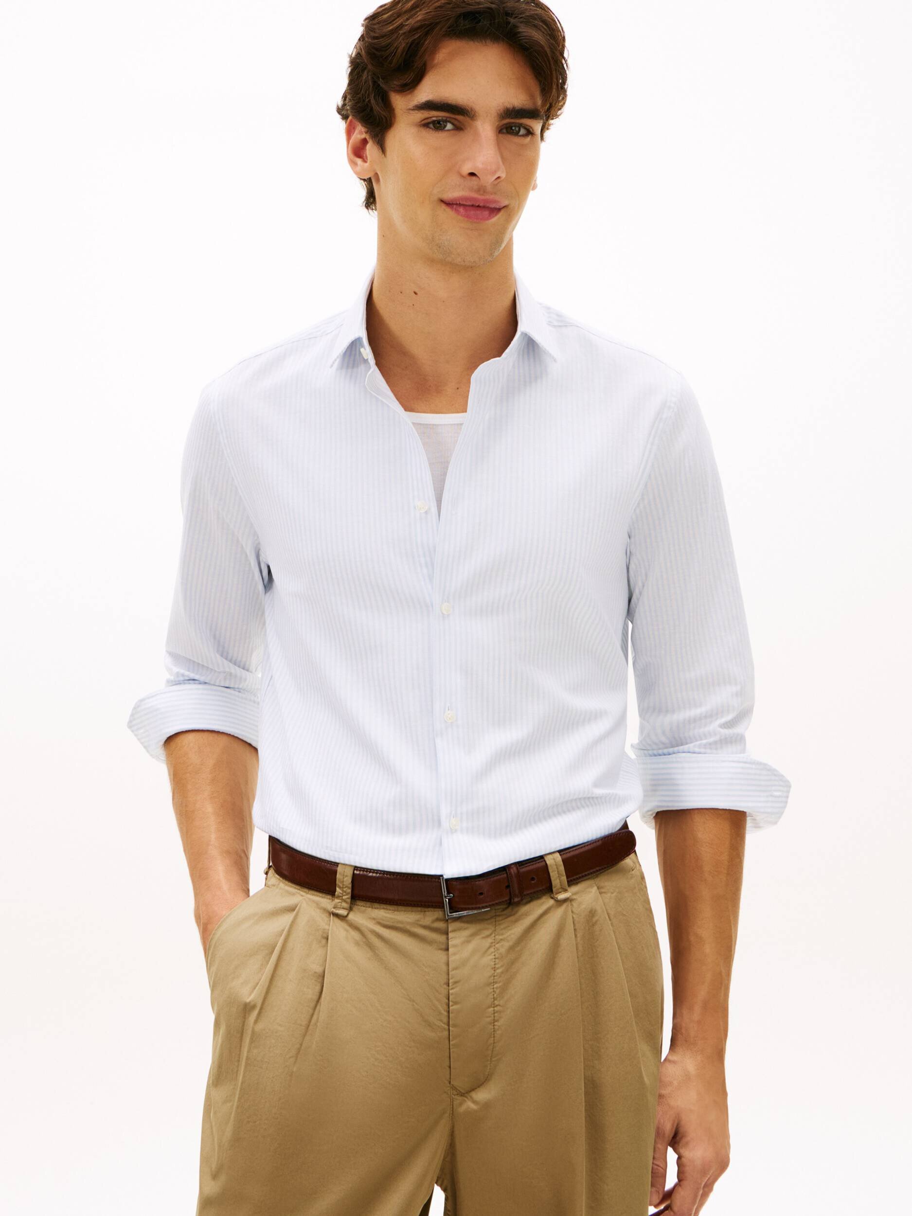Tommy Hilfiger Cămașă | strech | | Slim Fit | cu adaos de in