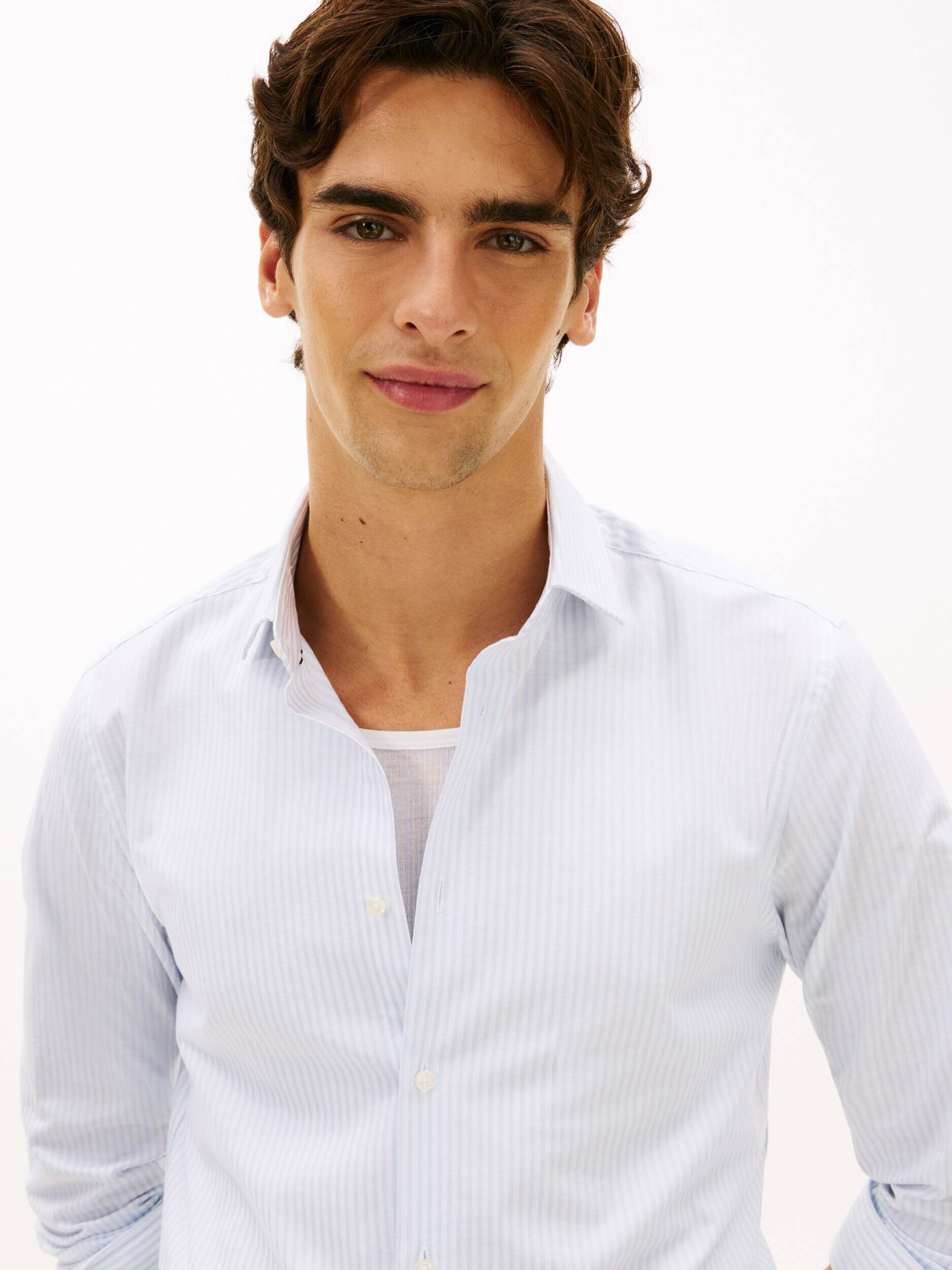 Tommy Hilfiger Cămașă | strech | | Slim Fit | cu adaos de in