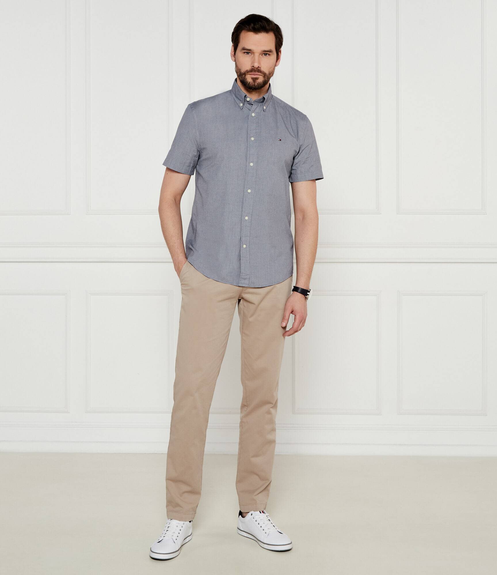 Tommy Hilfiger Cămașă THFLEX POPLIN HOUNDSTOOTH | Regular Fit