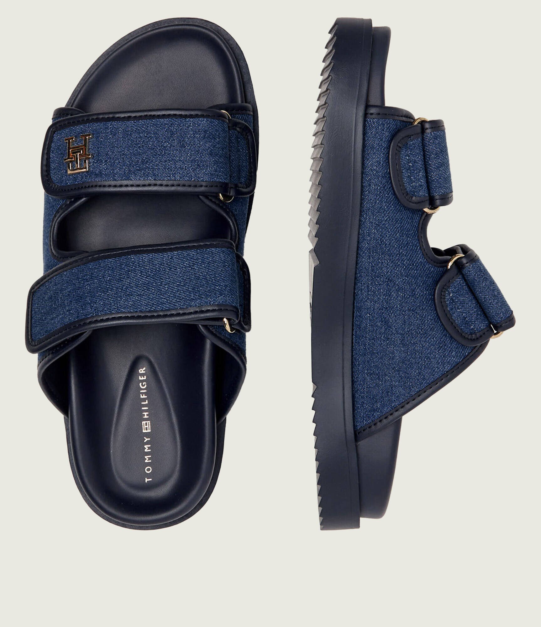 Tommy Hilfiger De blugi șlapi cu adaos de piele