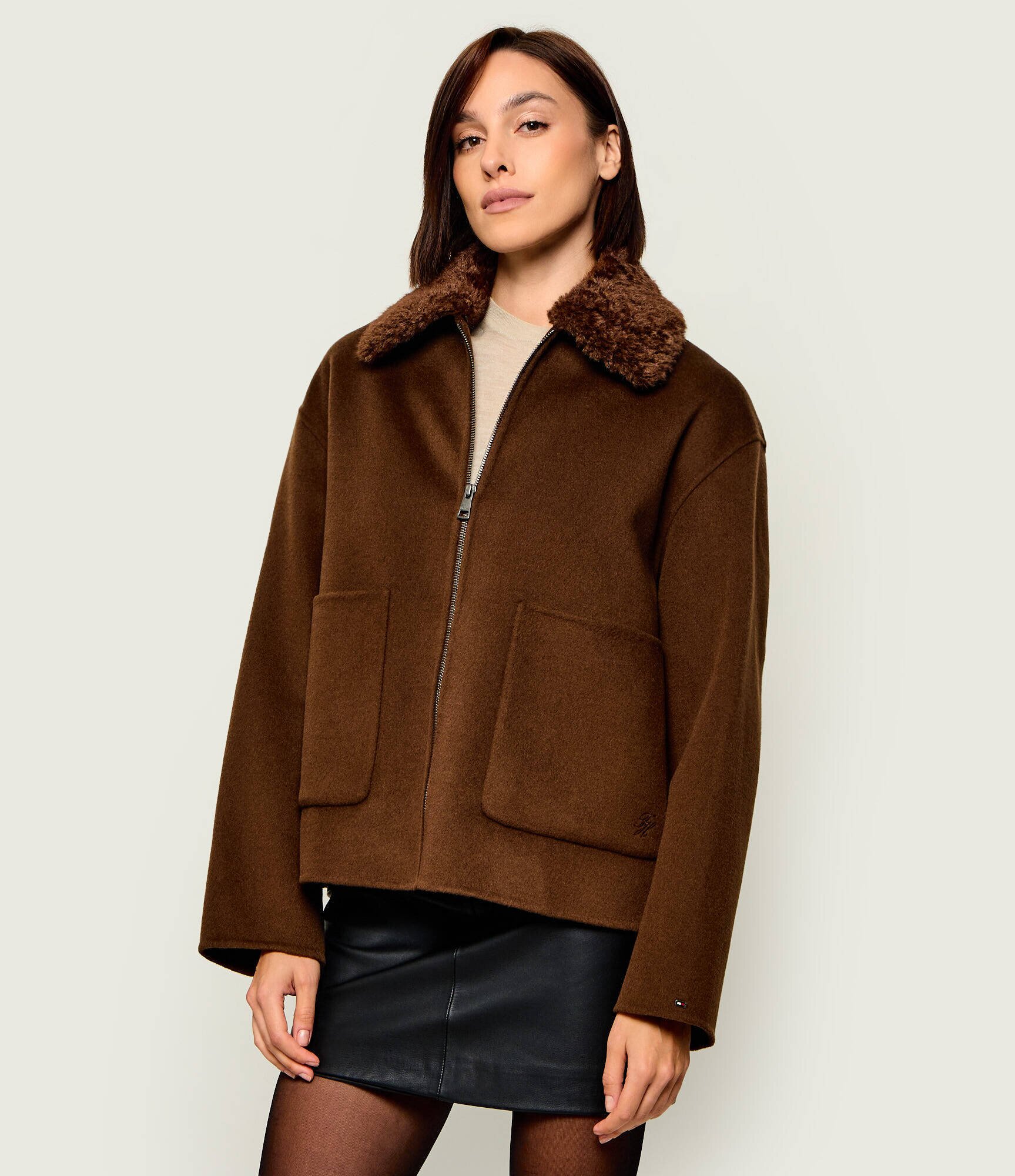 Tommy Hilfiger De lână geacă | regular fit | shearling