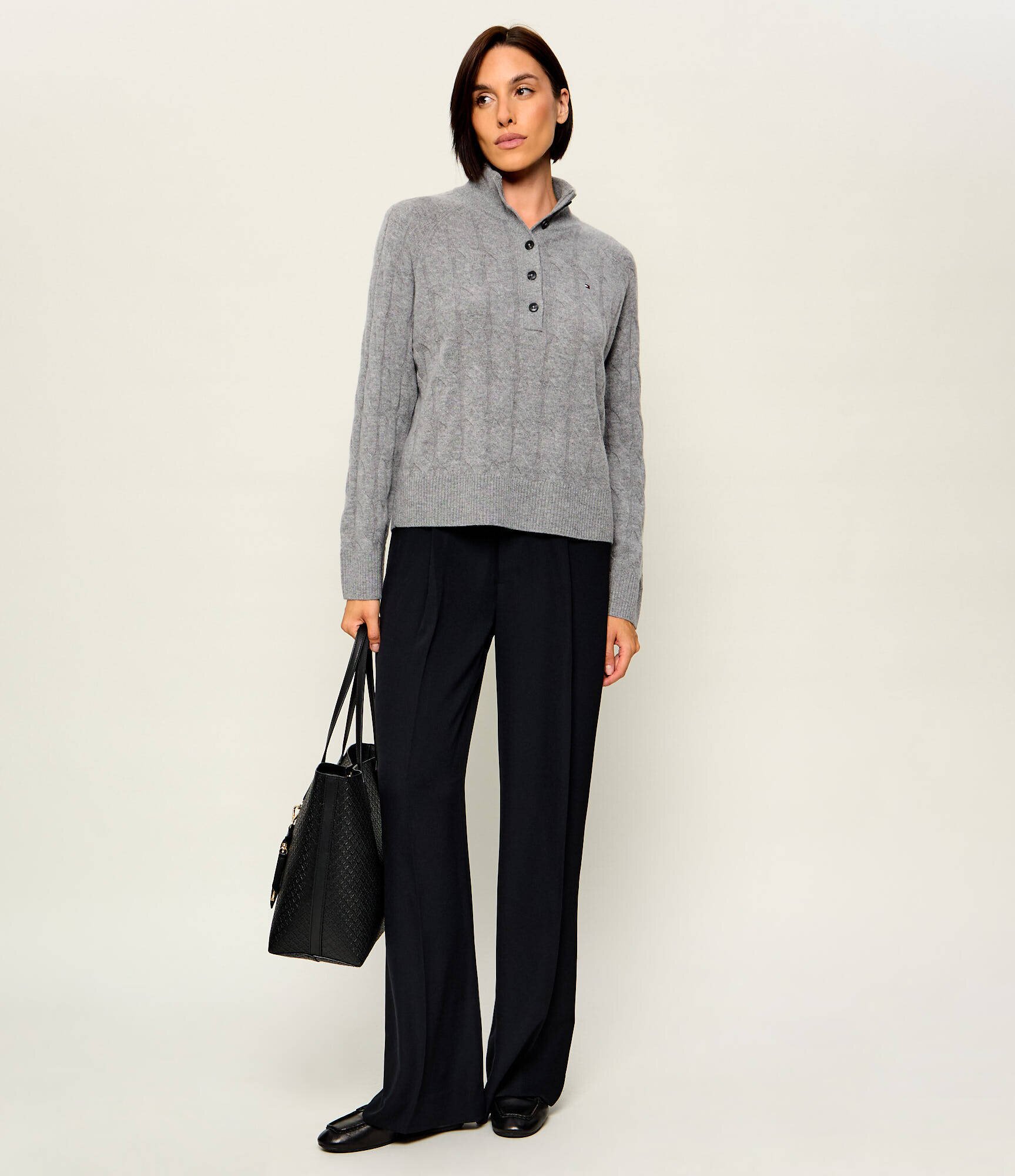 Tommy Hilfiger De lână guler înalt Henley | Relaxed fit