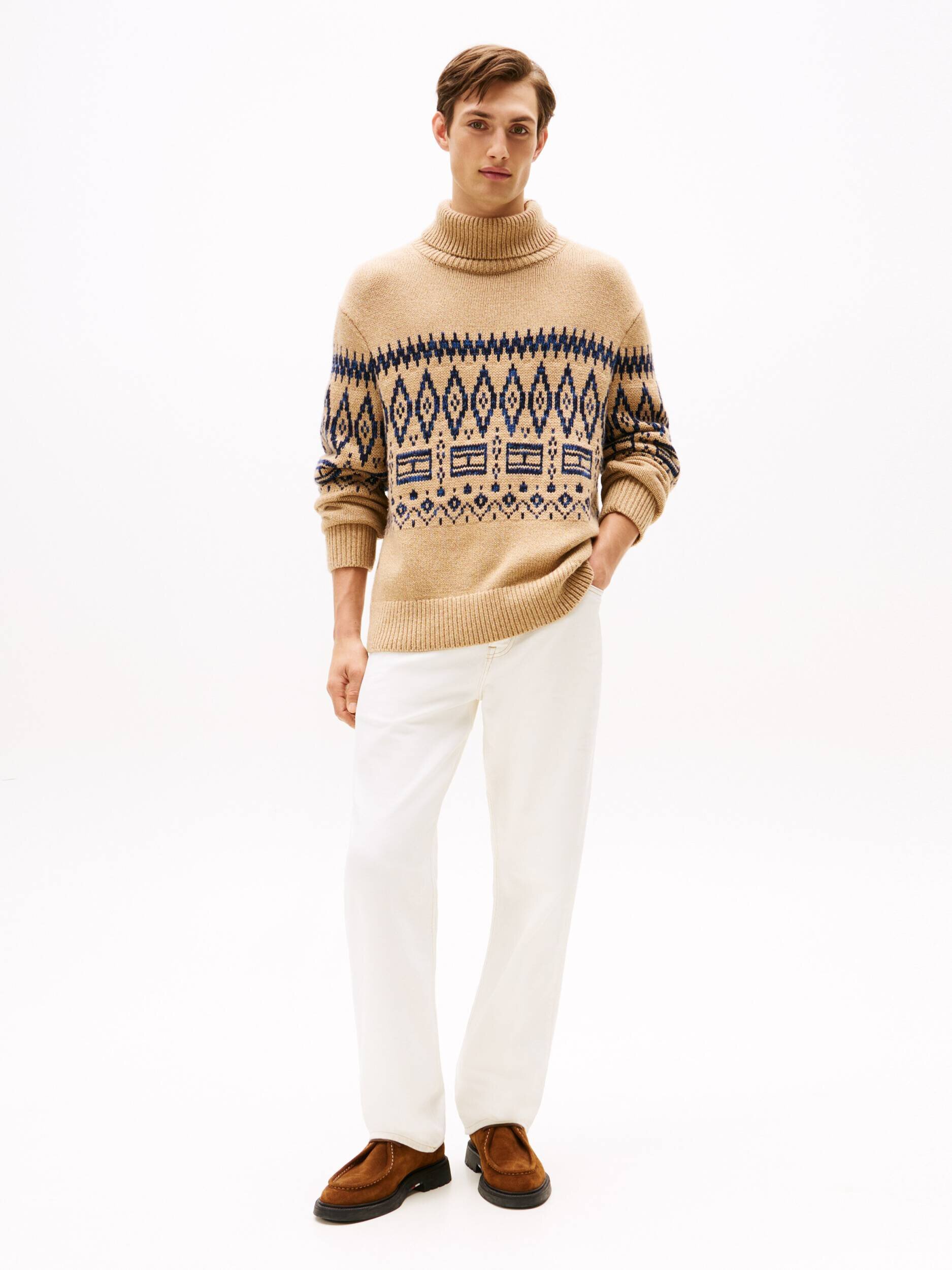 Tommy Hilfiger De lână maletă Fair Isle | Relaxed fit