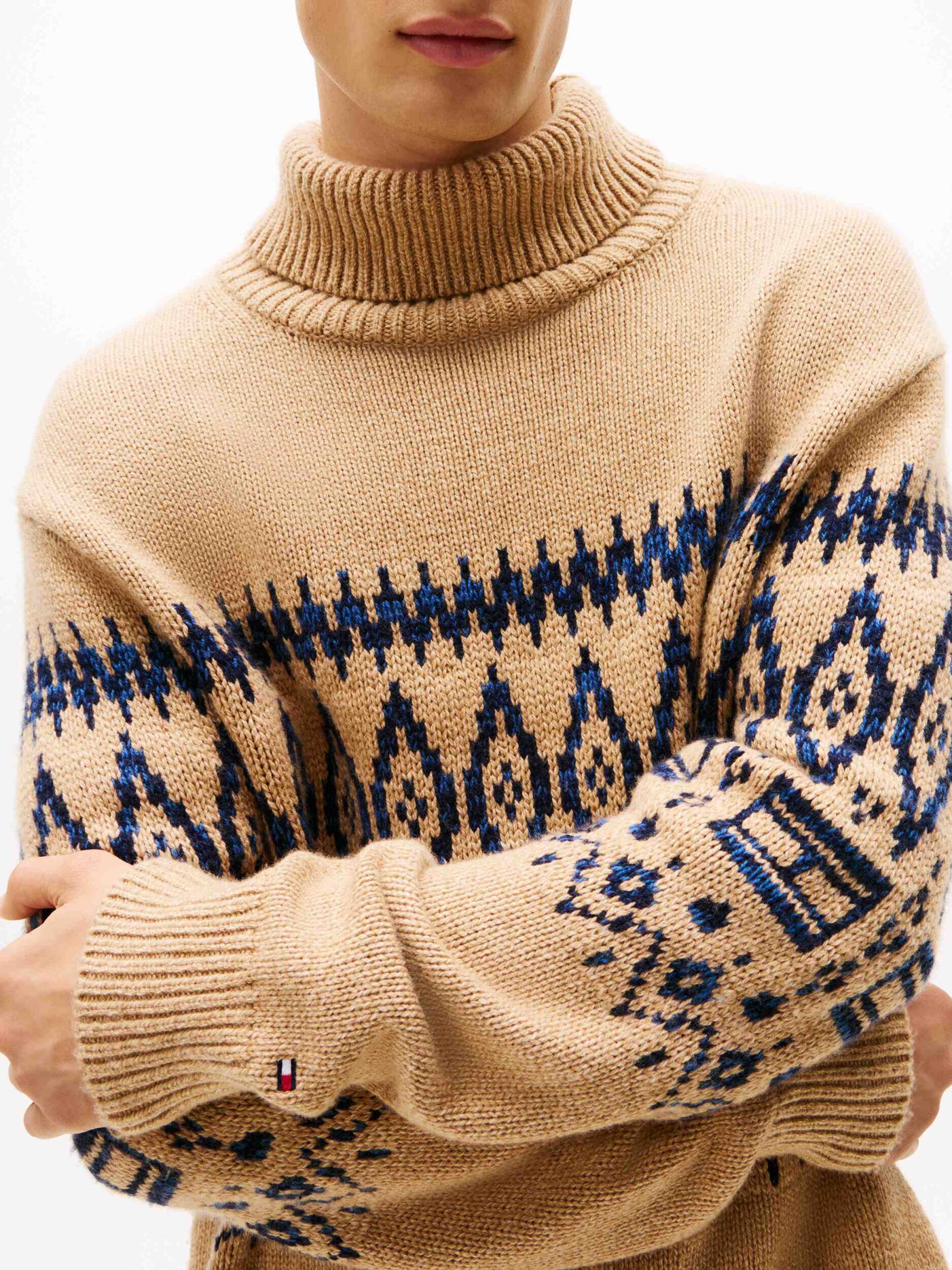 Tommy Hilfiger De lână maletă Fair Isle | Relaxed fit