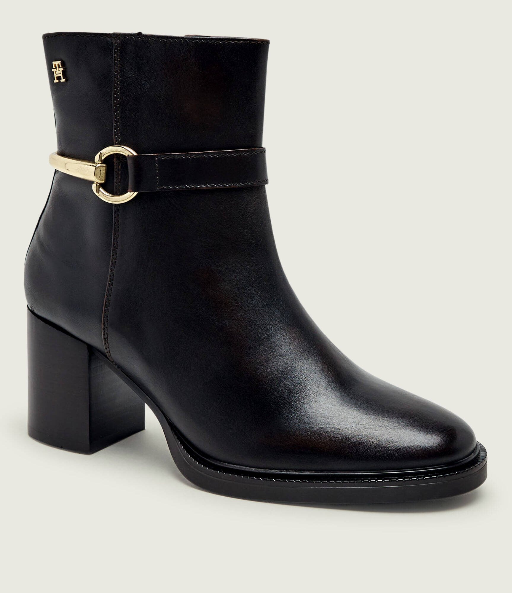 Tommy Hilfiger De piele botine cu toc