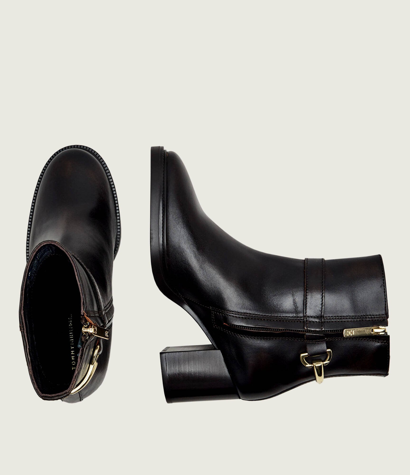 Tommy Hilfiger De piele botine cu toc